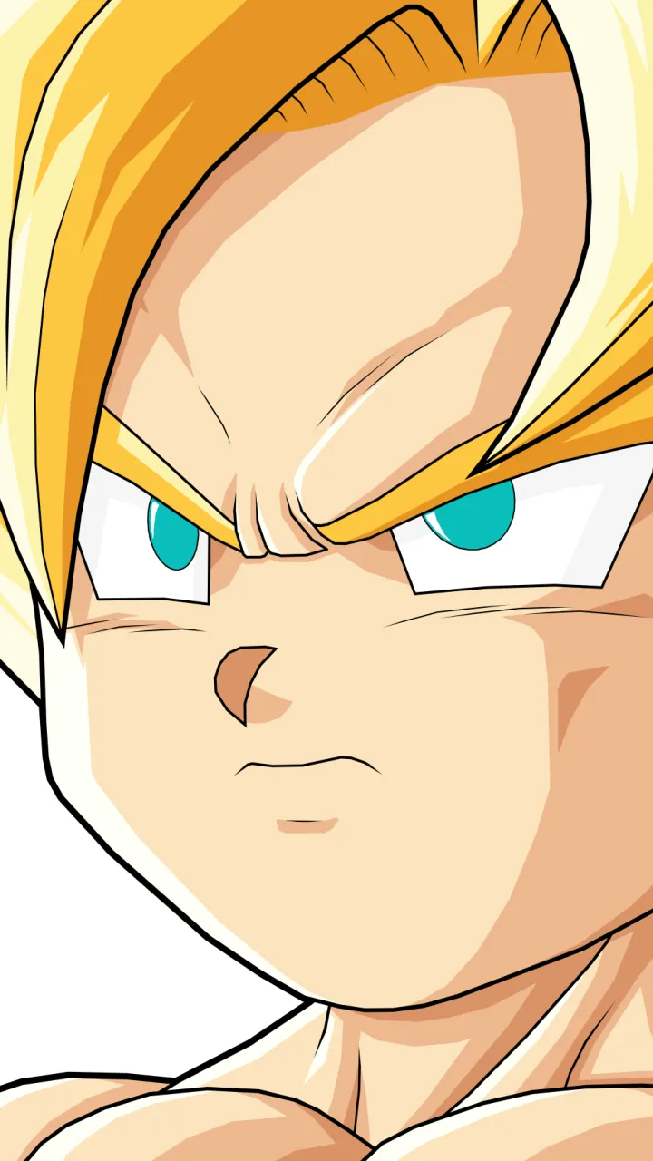 Dragon Ball GT Goku: Fierce Super Saiyan Phone Wallpaper