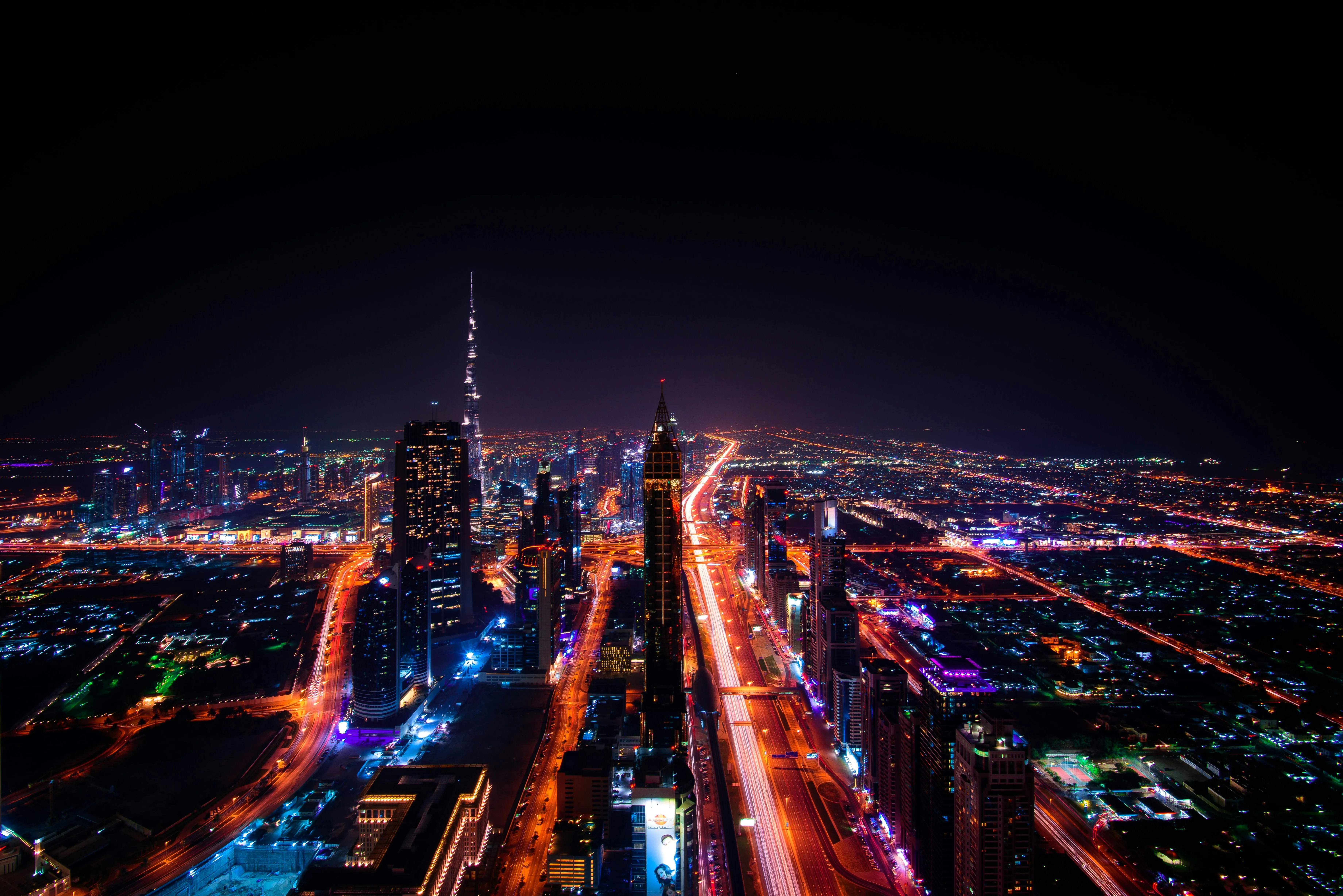 High Rise Buildings during Night Time Photo · Free