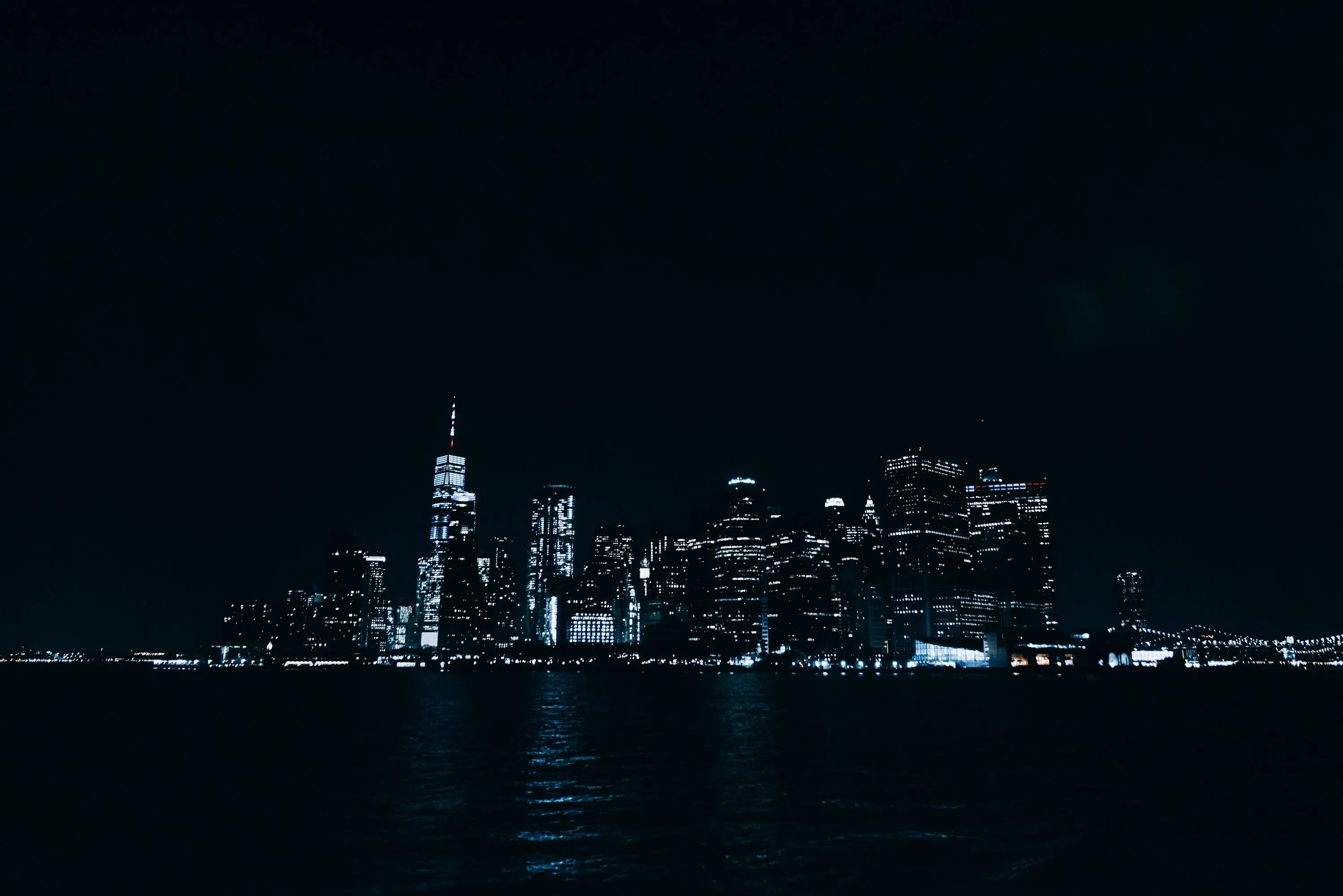 A city at night photo