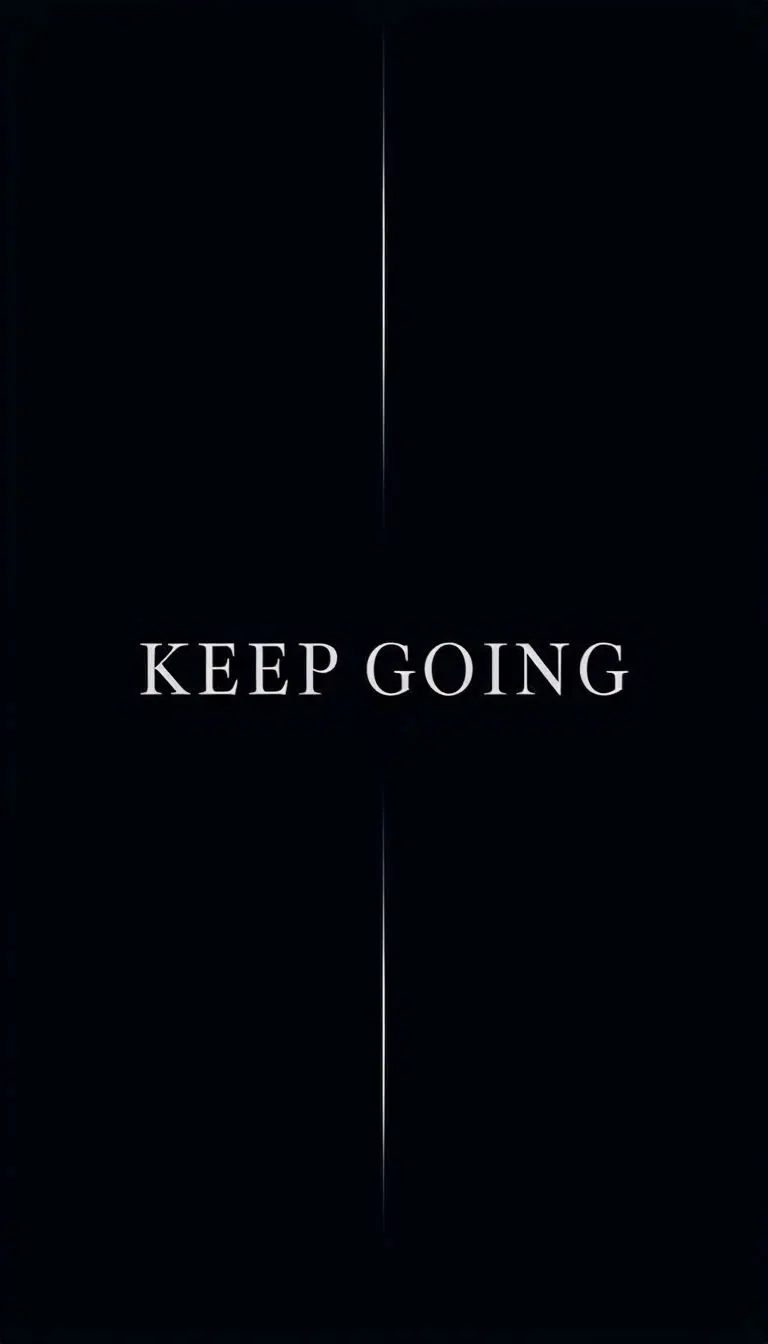 Minimalist Keep Going Motivational Typography Mobile Wallpaper