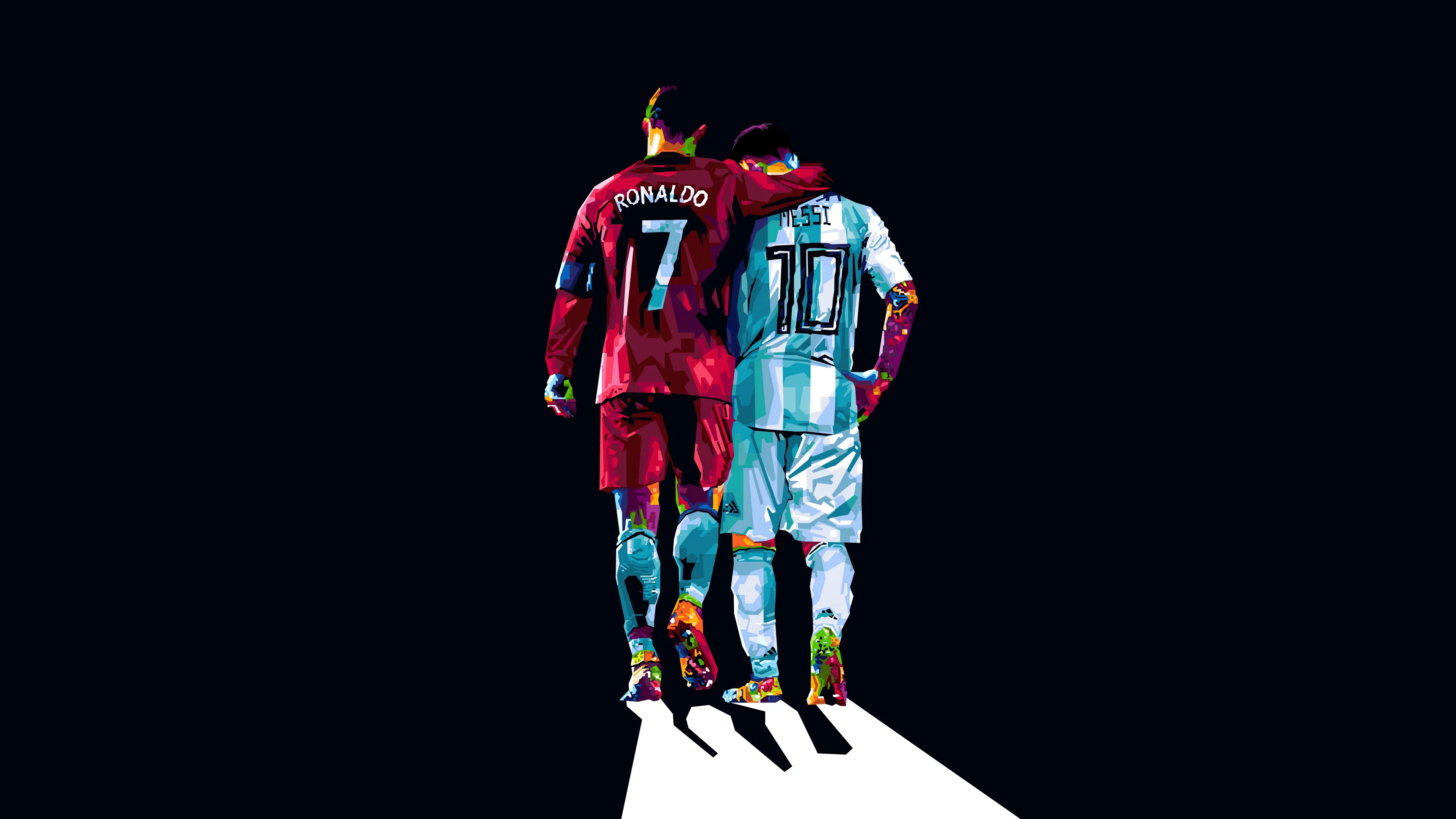 Cristiano Ronaldo Wallpaper 4K, Lionel Messi, Pop Art