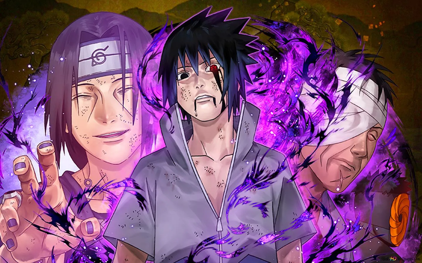 Sasuke Uchiha and Itachi from Naruto Shippuden for Desktop HD wallpaper download