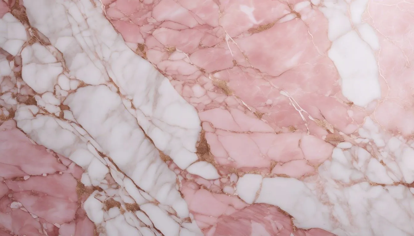 Surface of a pink and white marble table viewed from above Wallpaper [2ead7618afb74f7e8615]