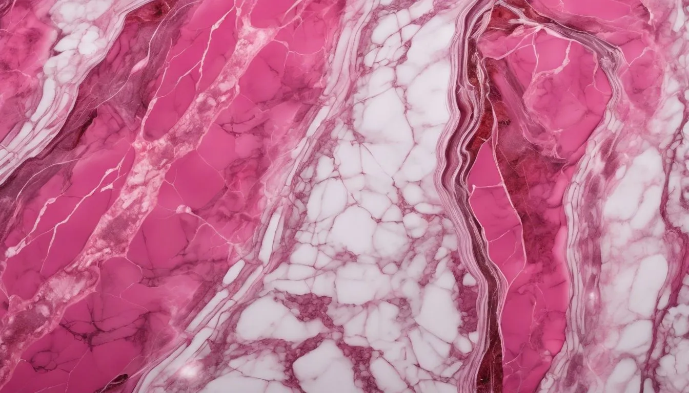 A Shiny Slab Of Hot Pink Marble With Delicate, Web Like White Veins. Wallpaper [f9a75778622f49b5a626] By Wallpaper HD
