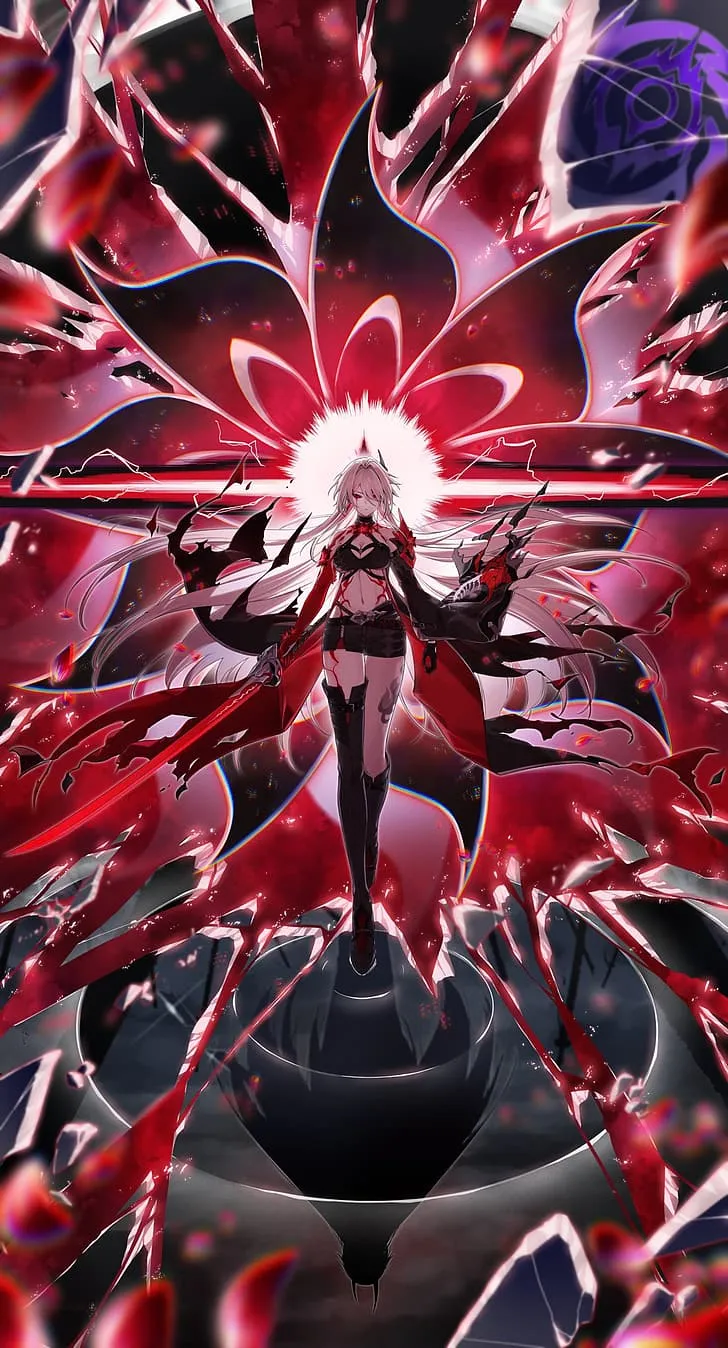 HD wallpaper: Honkai: Star Rail, weapon, portrait display, shorts, Acheron ( Honkai: Star Rail)