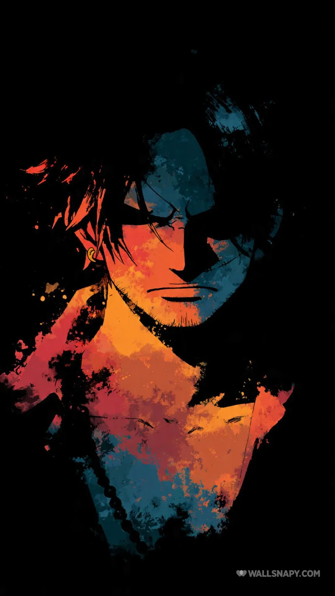 One piece portgas d ace amoled anime phone wallpaper