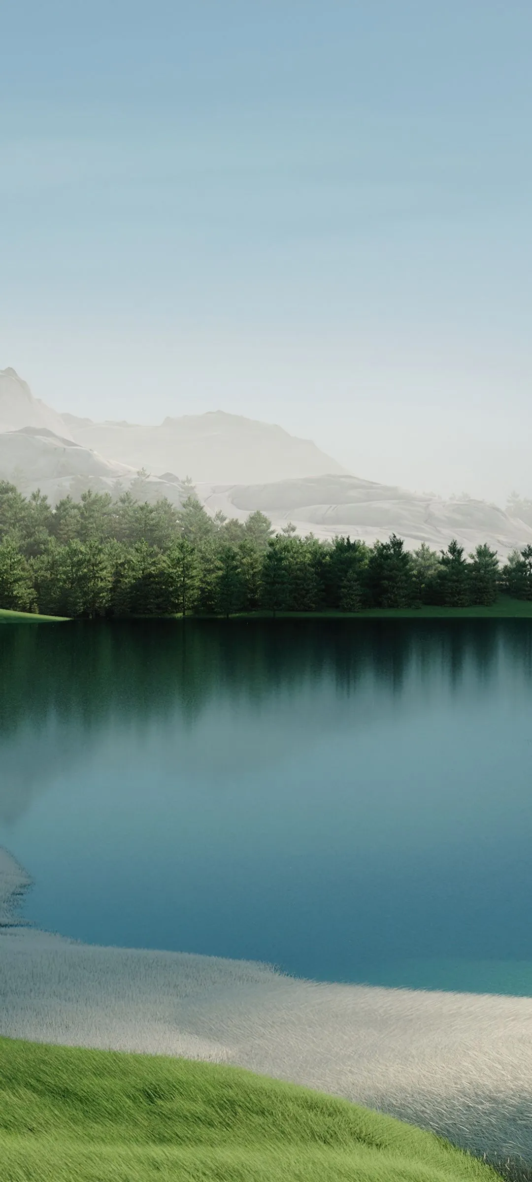 Landscape Wallpaper 4K, Windows 11, Lake, Forest, Daytime
