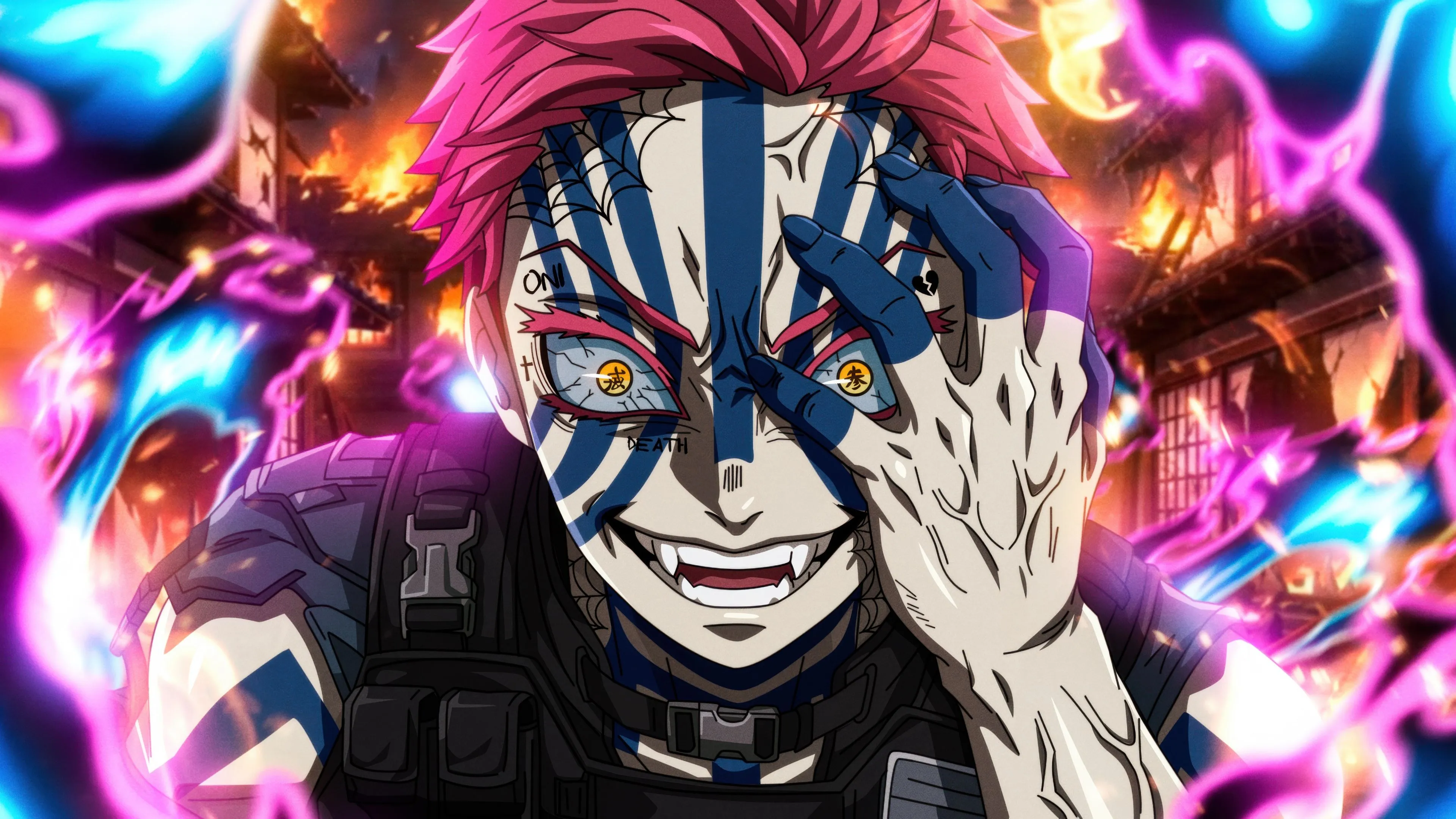 Akaza Wallpaper 4K, Intense