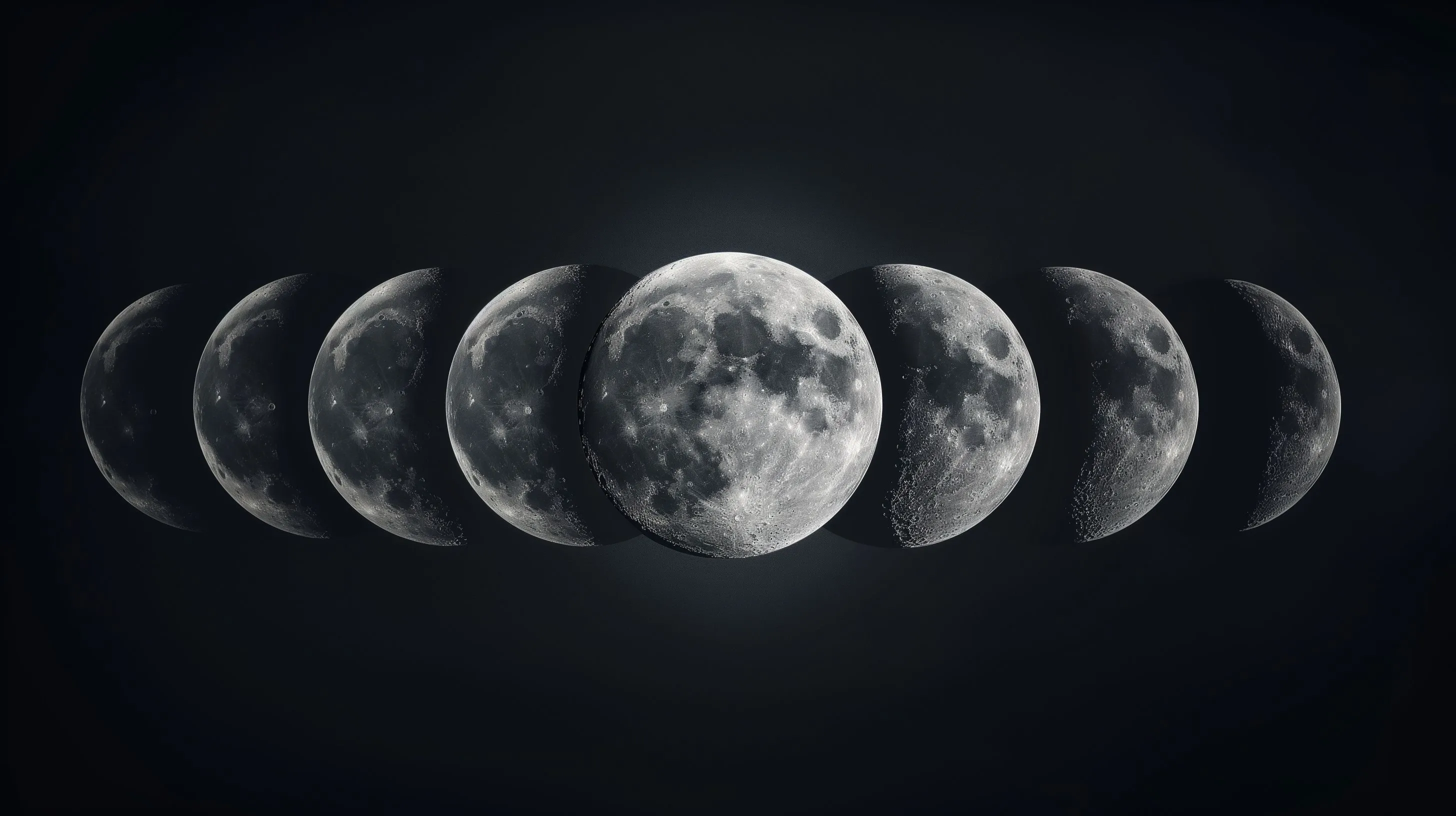 The Moon Phase 4K Space Wallpaper, HD Artist 4K Wallpaper, Image and Background