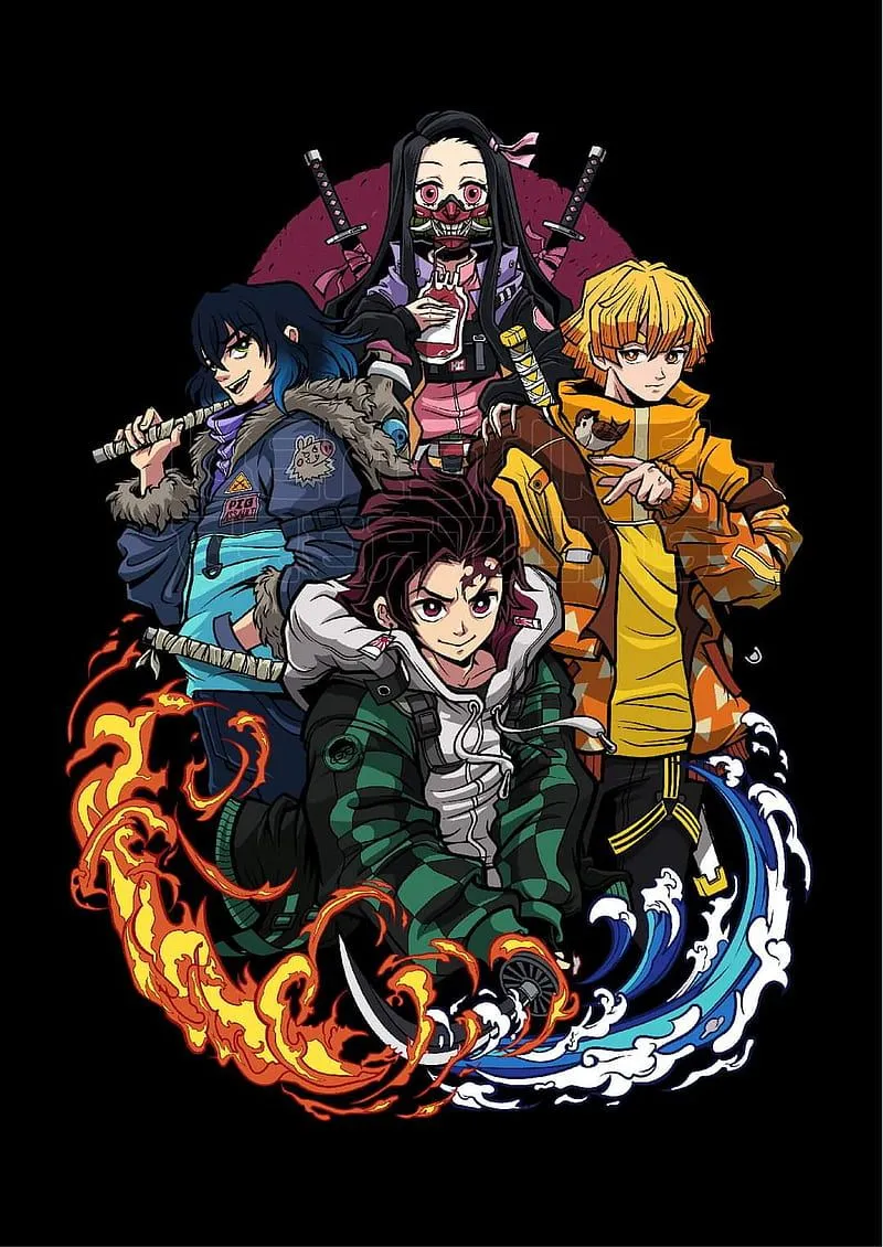 Demon slayer, anime, kimetsu no yaiba, shonen, tanjiro, HD phone wallpaper