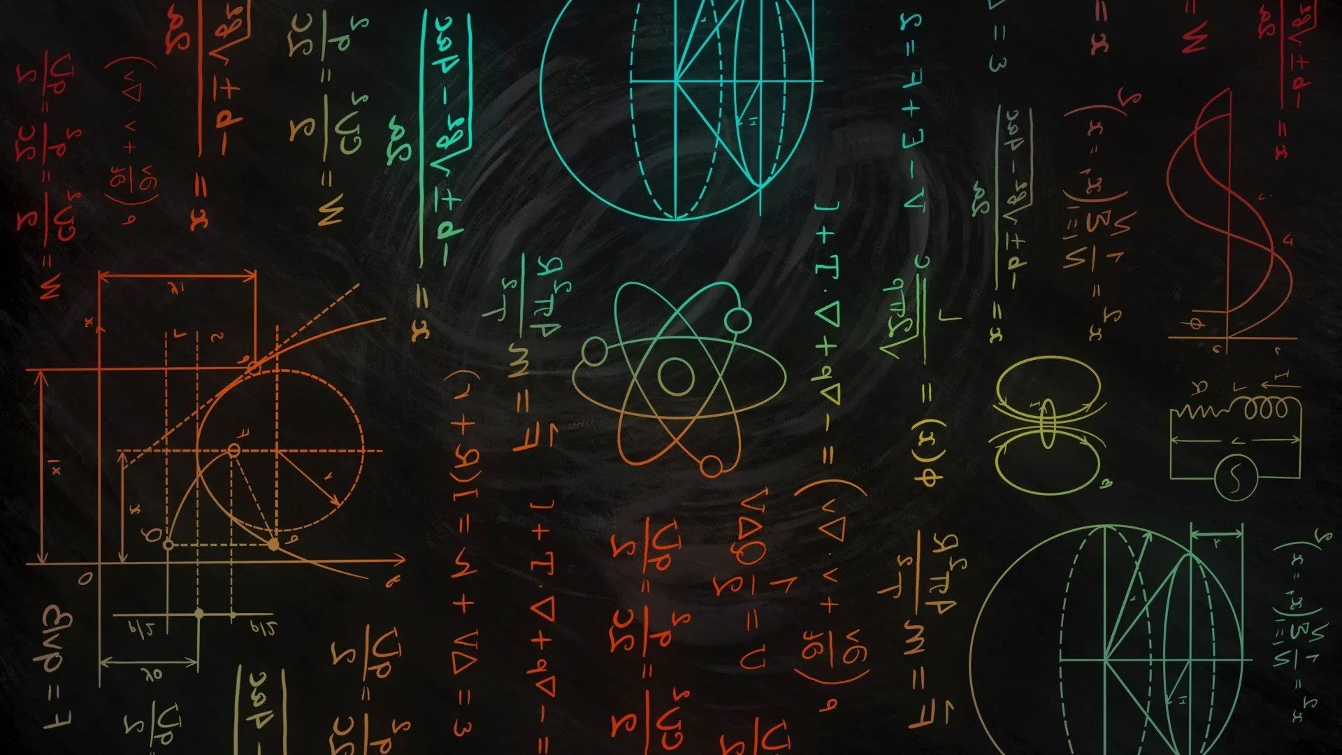 Neon Quantum Chalkboard