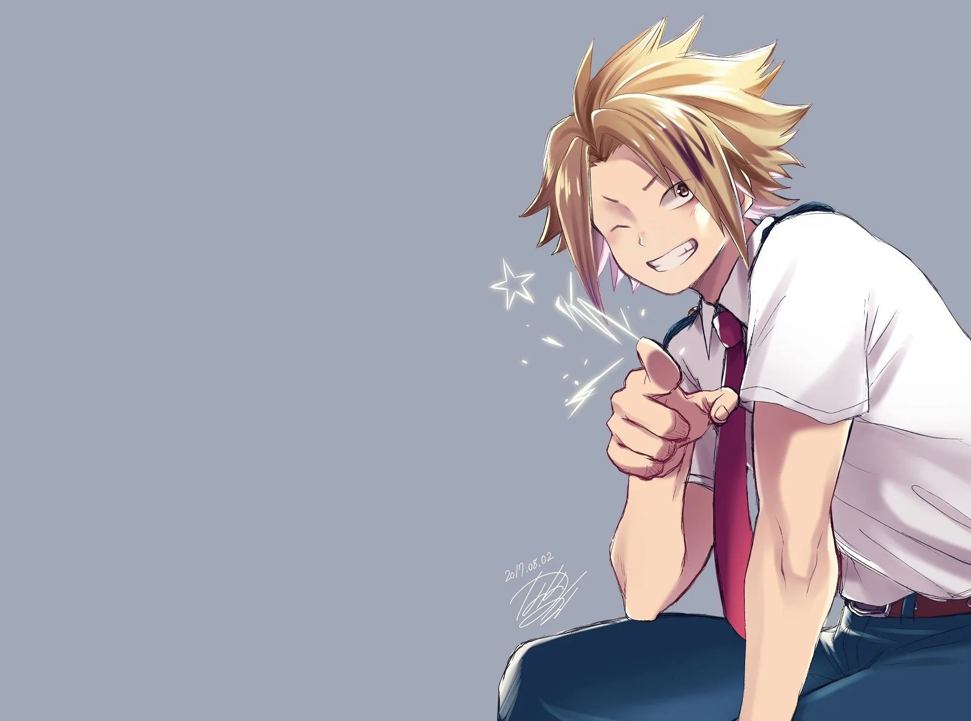 Wallpaper Boku no Hero Academy, Fanart From Pixiv, Kaminari Denki for mobile and desktop, section сёнэн, resolution 1930x1434