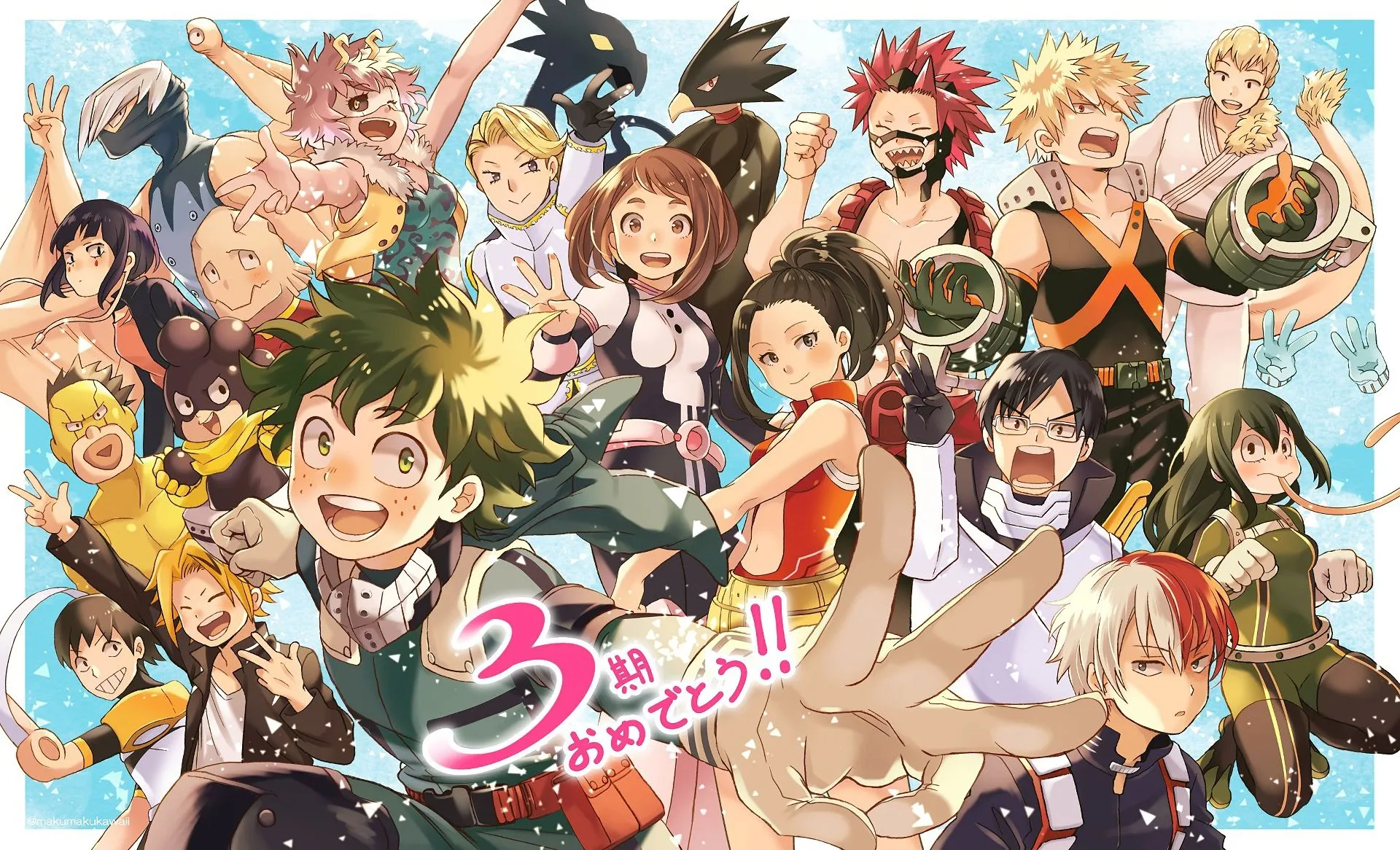 My Hero Academia Characters Celebrating HD Wallpaper