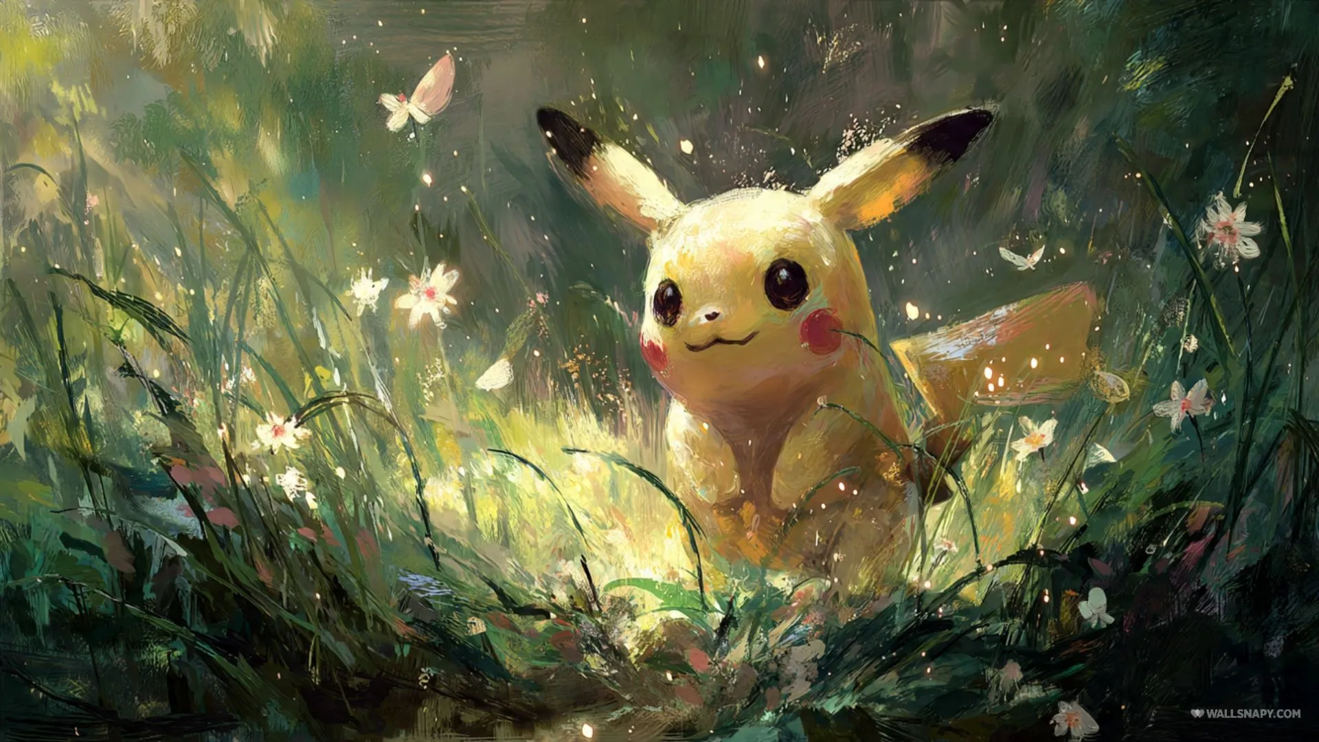 Pikachu side scroll forest animation HD pokemon wallpaper