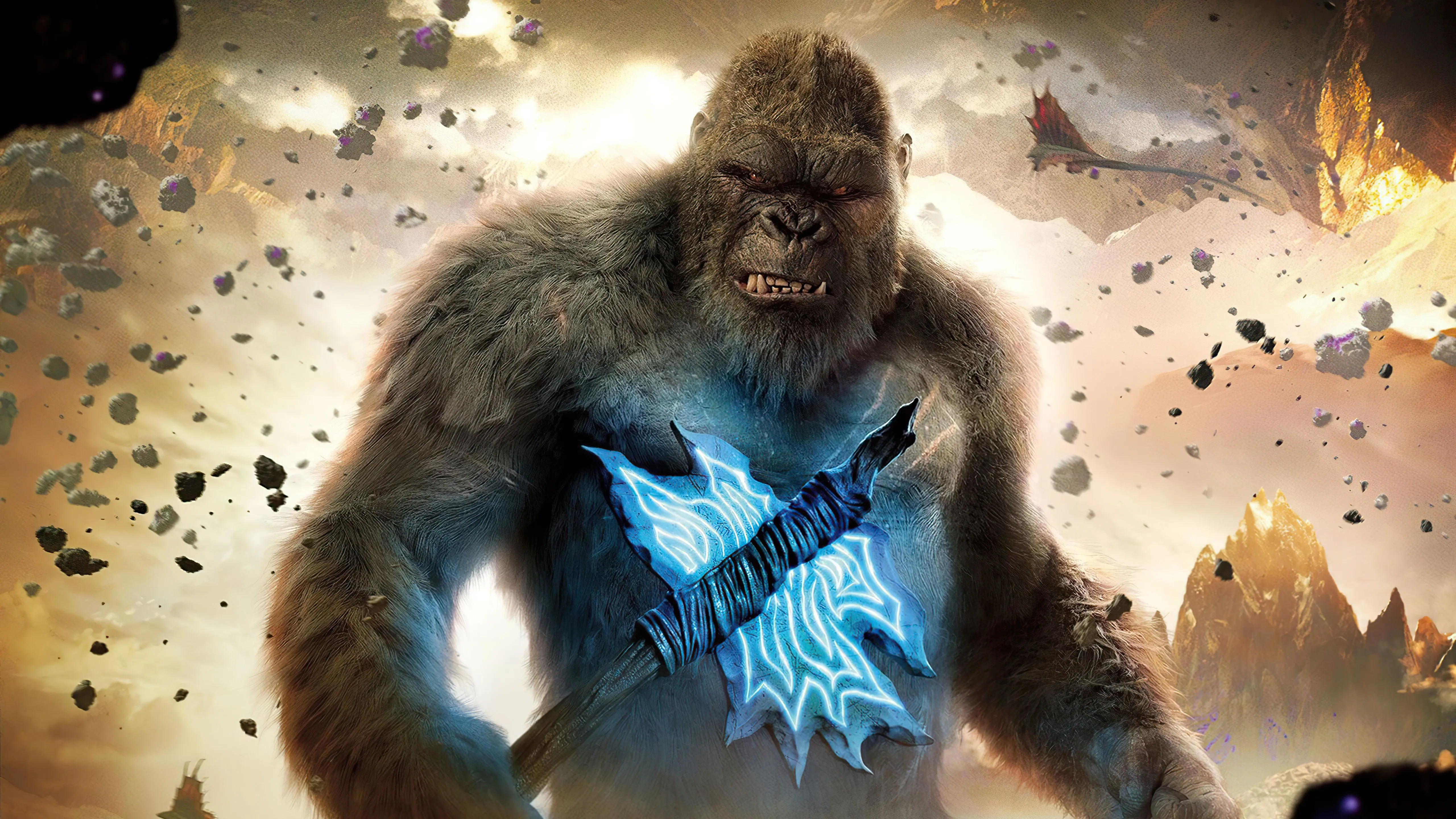 King Kong Unleashed: Godzilla vs Kong 4K Ultra HD Wallpaperx2880
