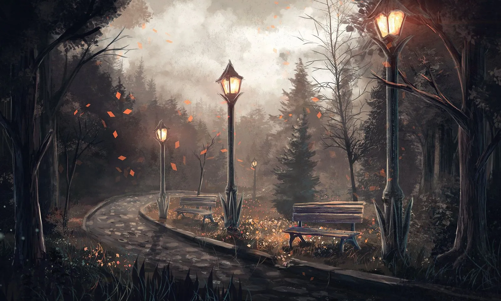 Fantasy Path View Street HD Wallpaper HD Wallpap