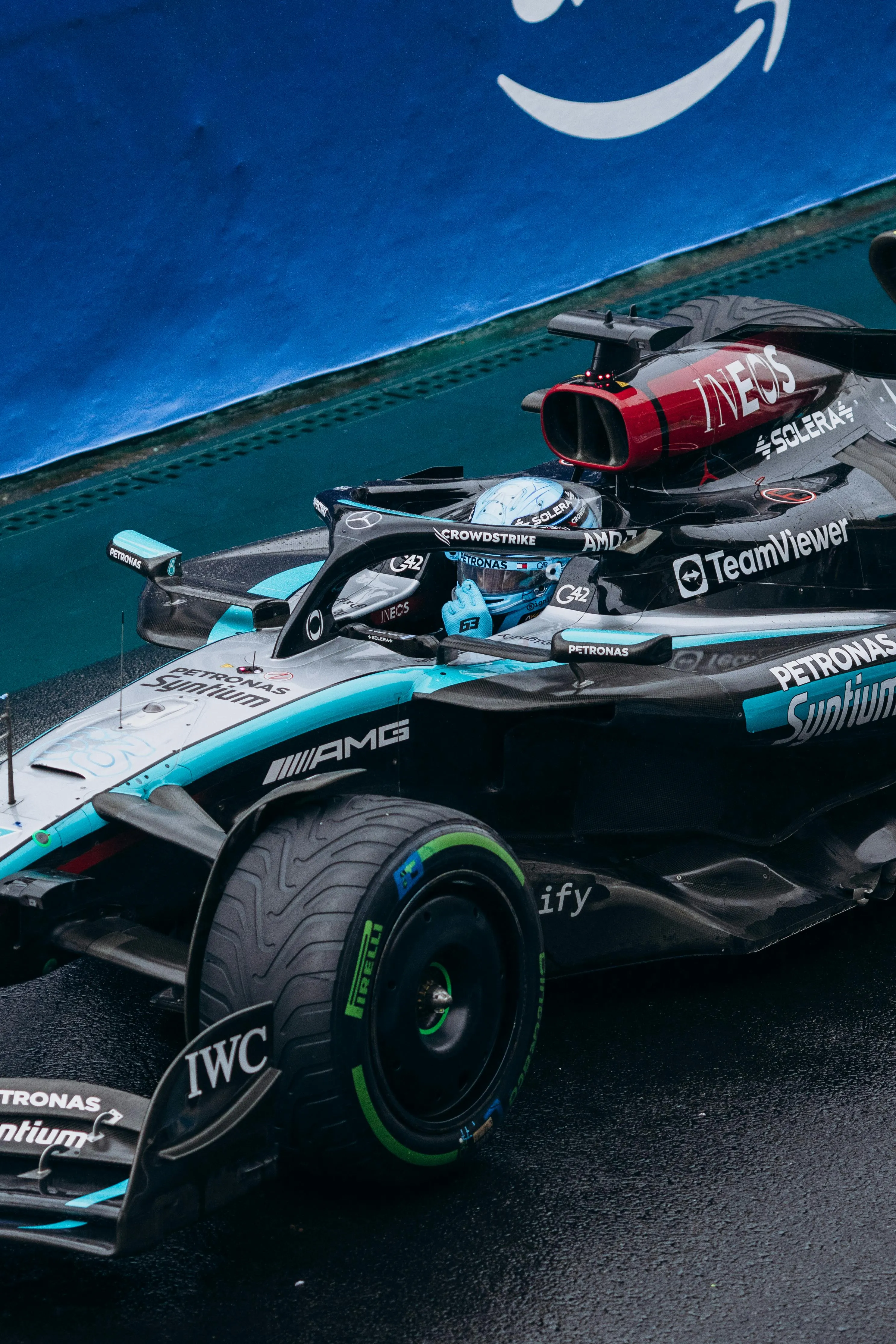 Formula 1 Race Car Taking a Sharp Turn · Free