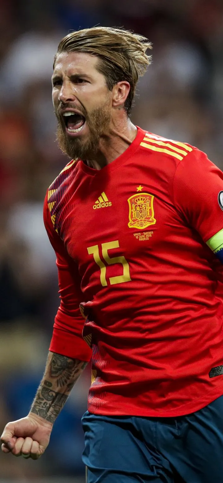 Phone wallpaper: Sergio Ramos, Sports, Soccer, Spanish, Spain National Football Team 1168830