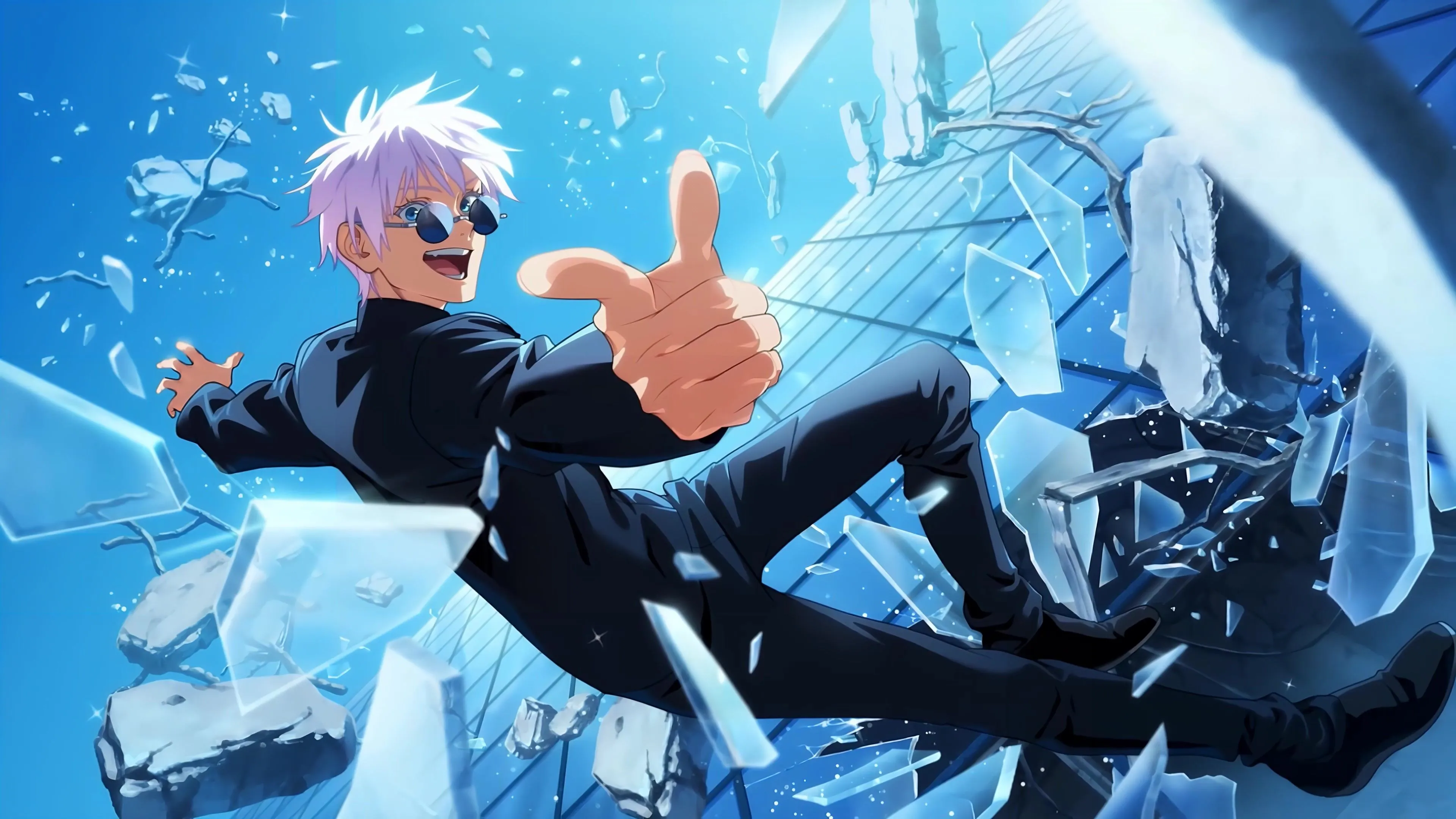 Satoru Gojo Shattered Sky Live Wallpaper