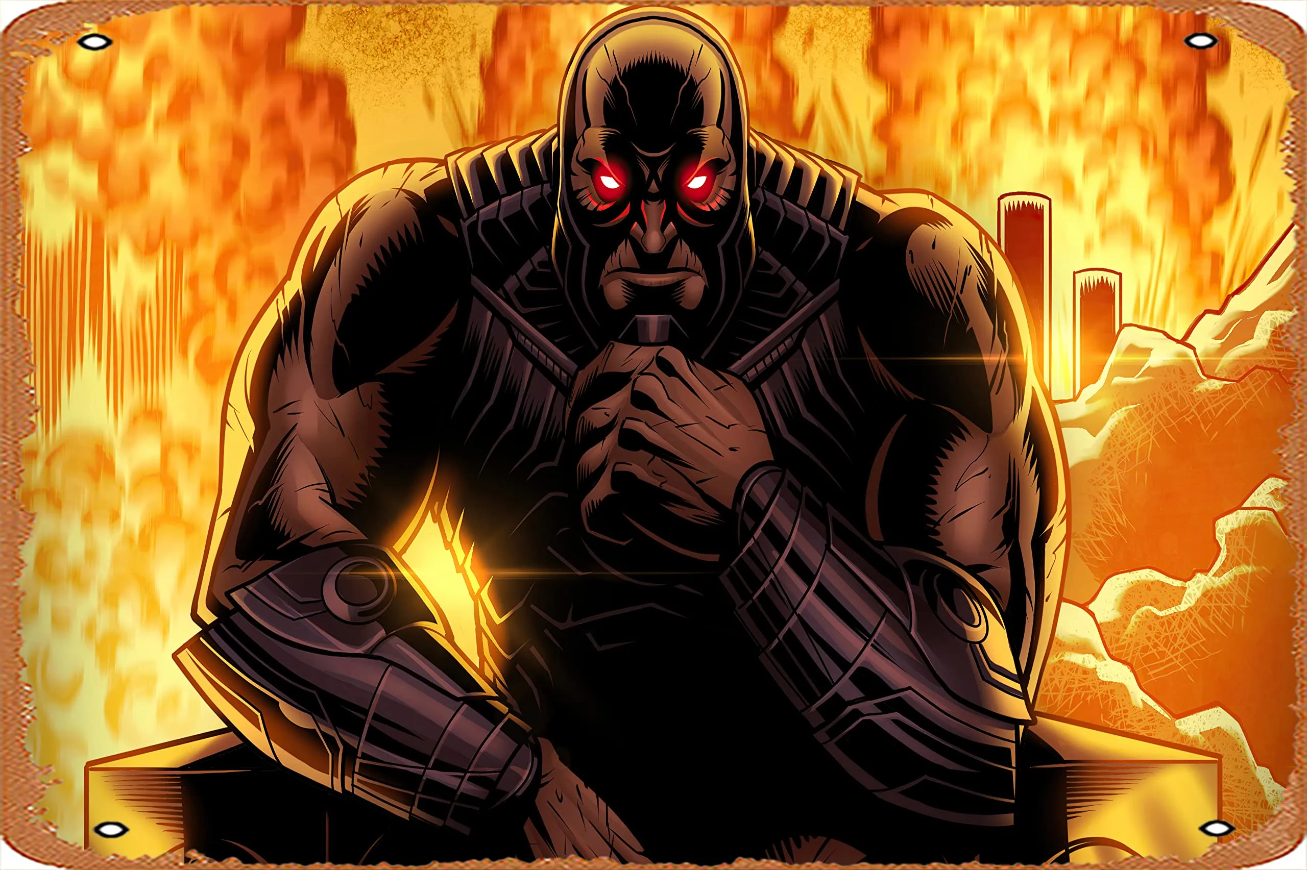 Tin Sign Vintage Darkseid Comic Art 5k, HD Superheroes, 4k Wallpaper, Image, Background, Photo and Picture Movie posters Suitable for home, bar, garage, wall decoration, metal sign, rear garden, Amazon.ae: Home