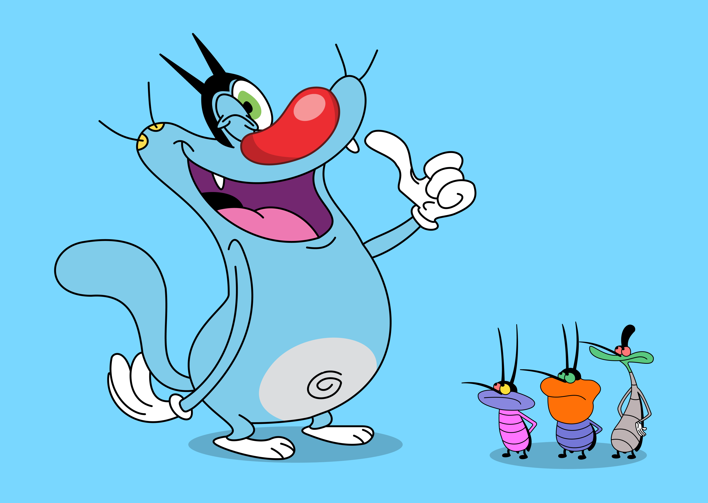 Oggy House Wallpaper