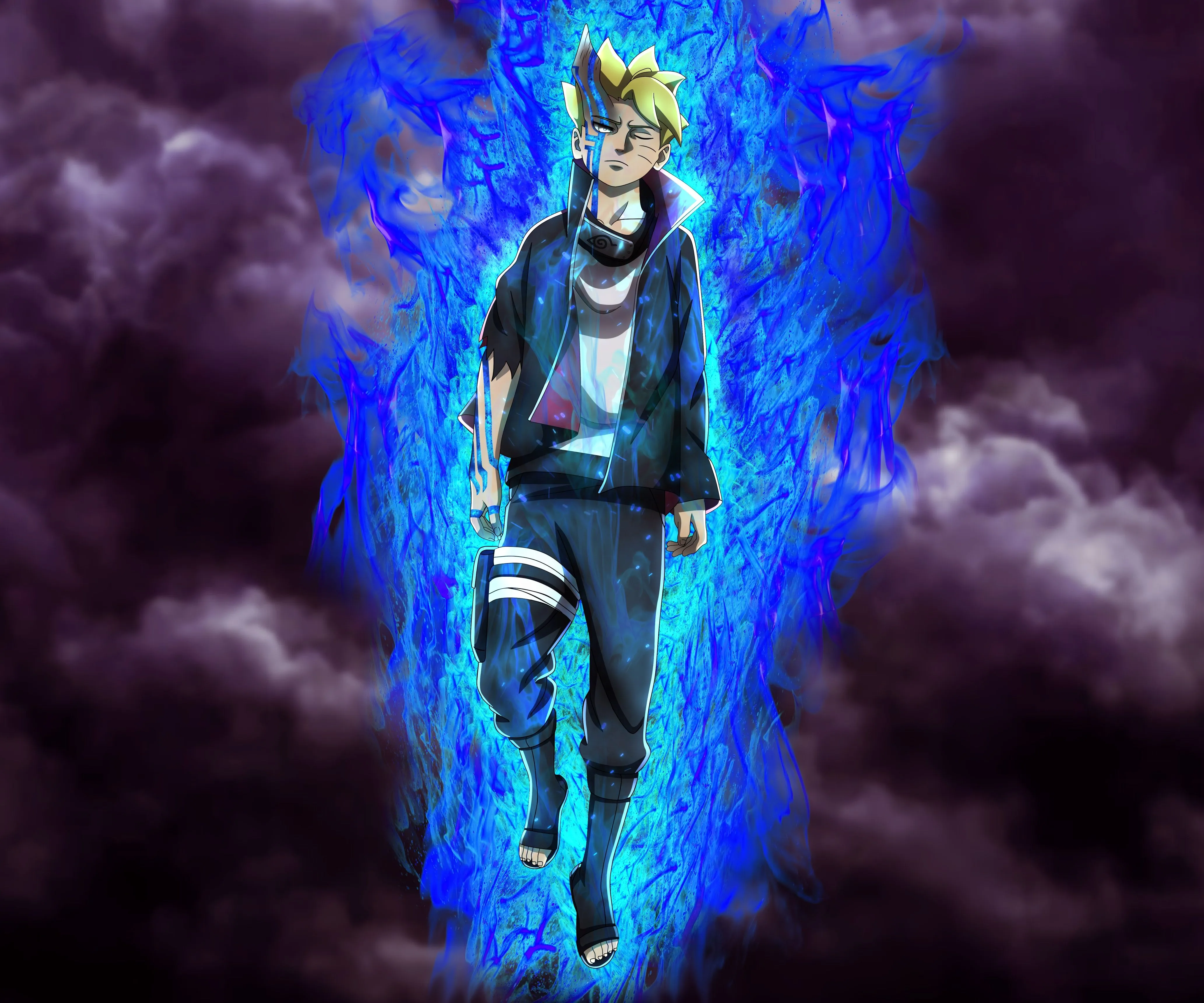 Boruto Uzumaki With Blue Aura 4K HD Wallpaper