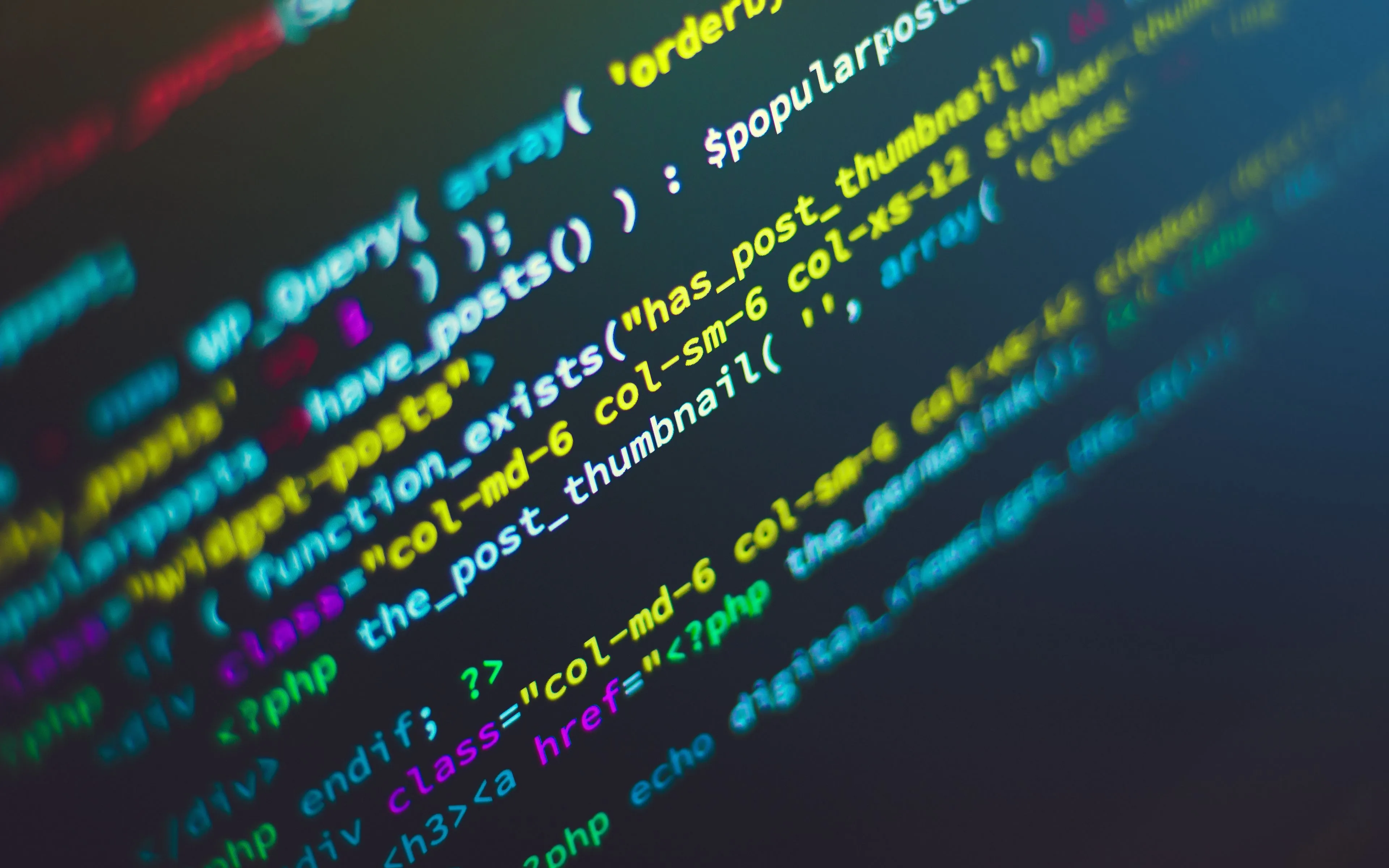 Download wallpaper 3840x2400 code, programming, symbols, strings, colorful, text 4k ultra HD 16:10 HD background