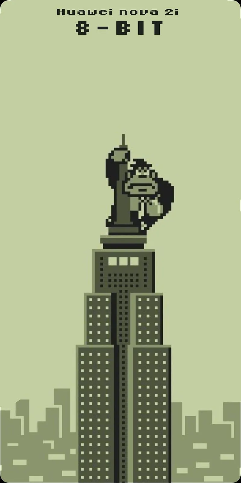 8bit kong, anime, draw, pixel, HD phone wallpaper