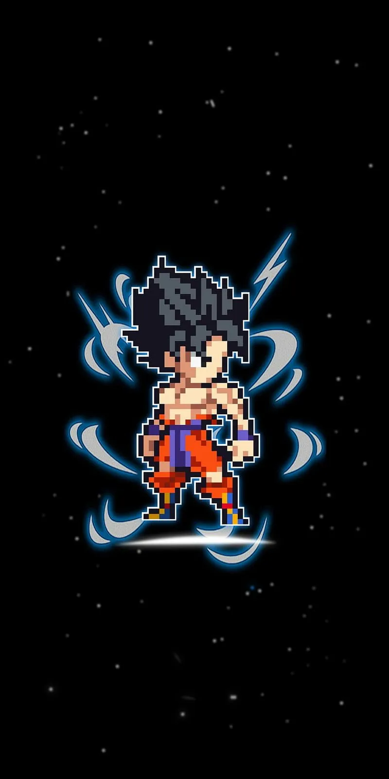 Goku, anime, dragon ball z, pixel, pixel art, sayaying, son goku, HD phone wallpaper