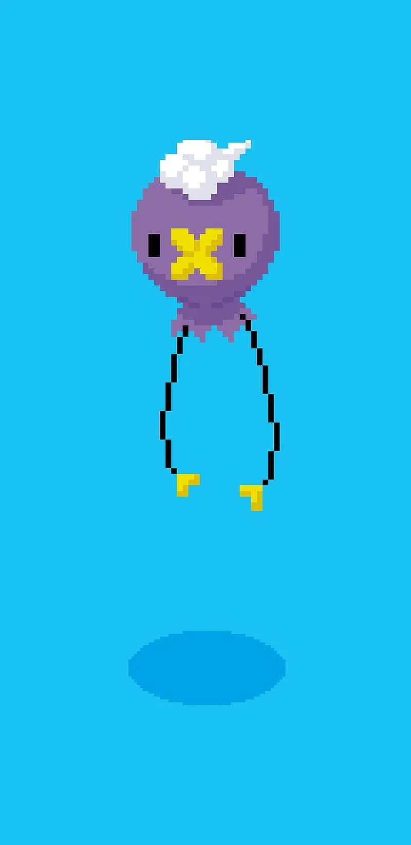 Drifloon Pixel Art, anime, anime art, game, love, mood, newyear19, pixel art, HD phone wallpaper
