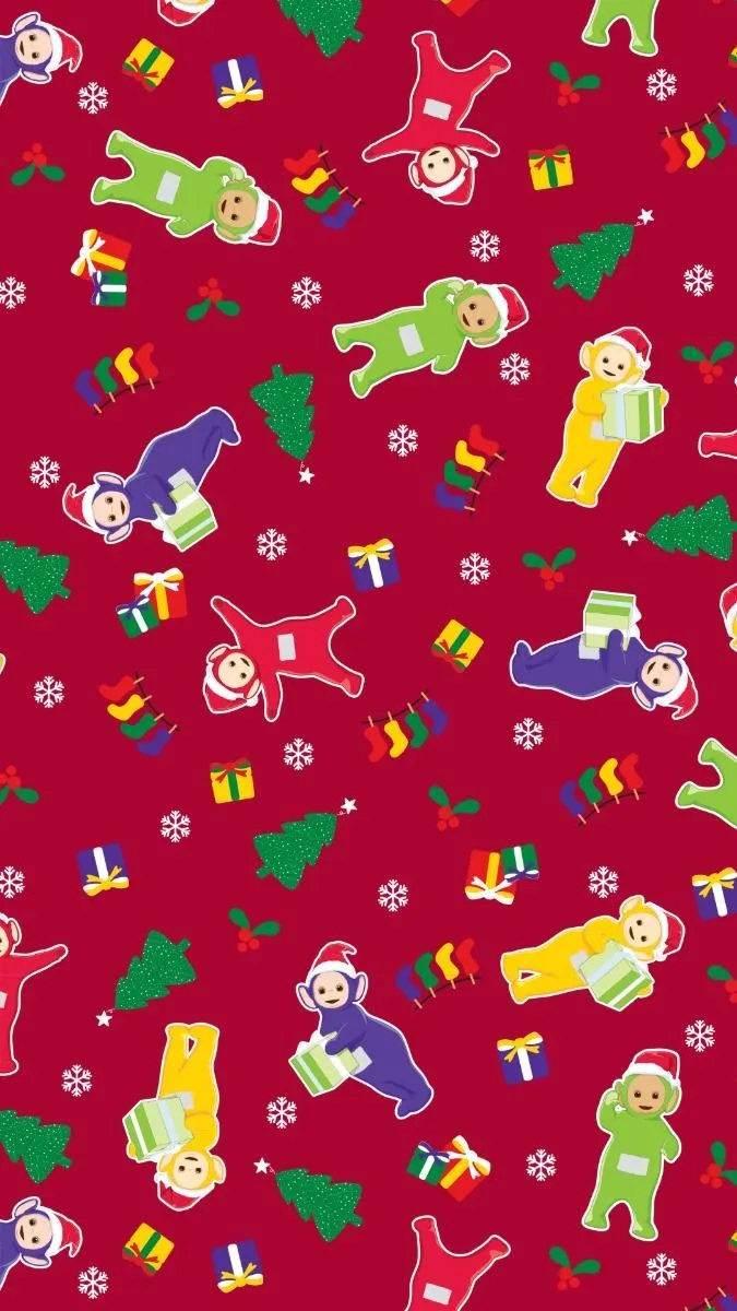 Teletubbies Winter Holiday Phone Wallpaper