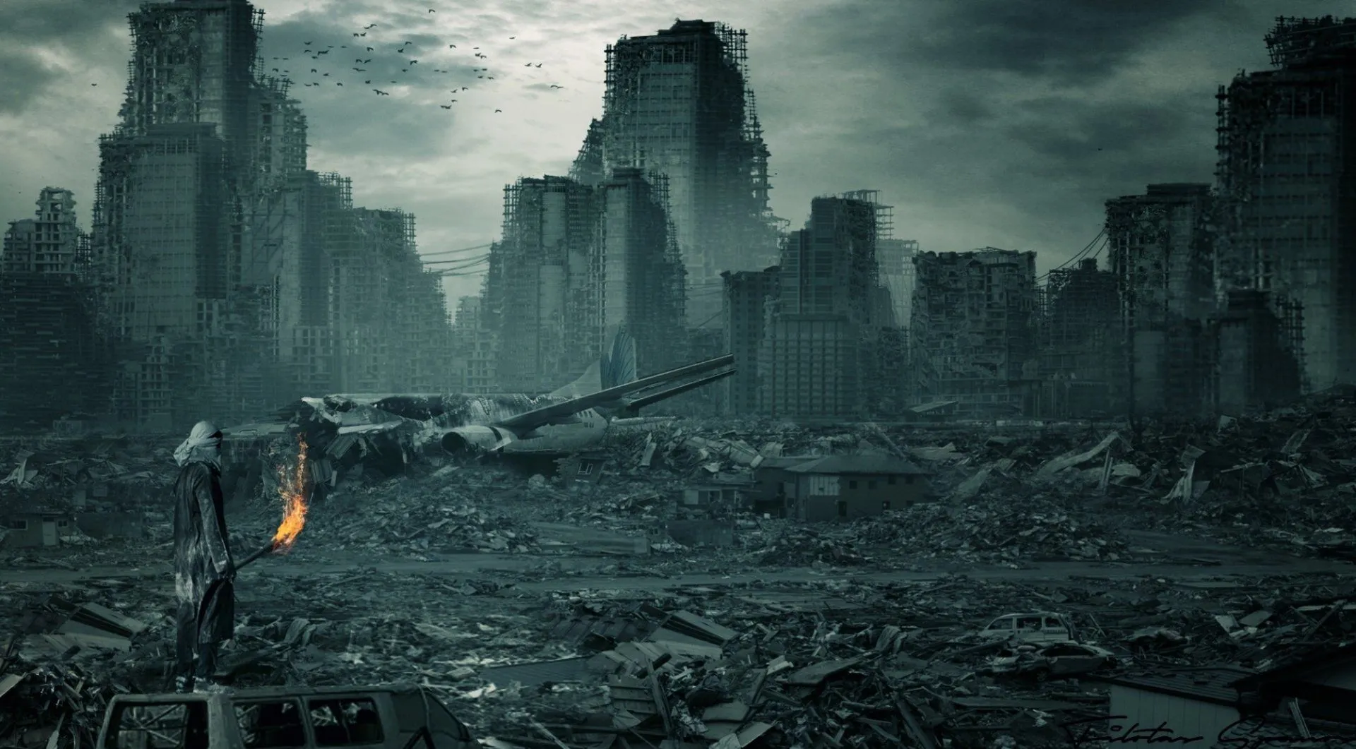 HD Sci Fi Post Apocalyptic Cityscape: Ruins Of Tomorrowx1121