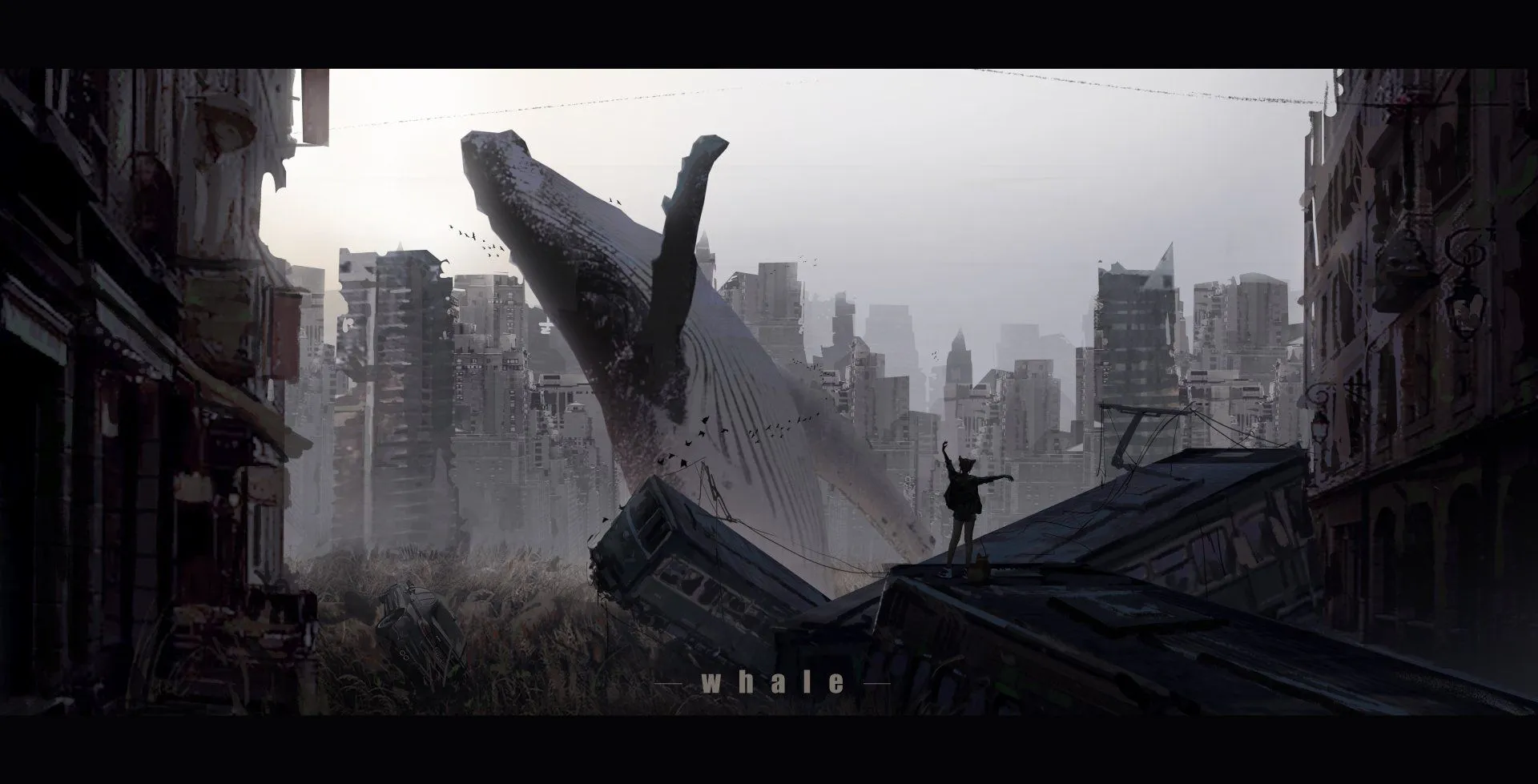 Whale In A Post Apocalyptic City Ultra HD Wallpaper By 皂皂Ruax3374