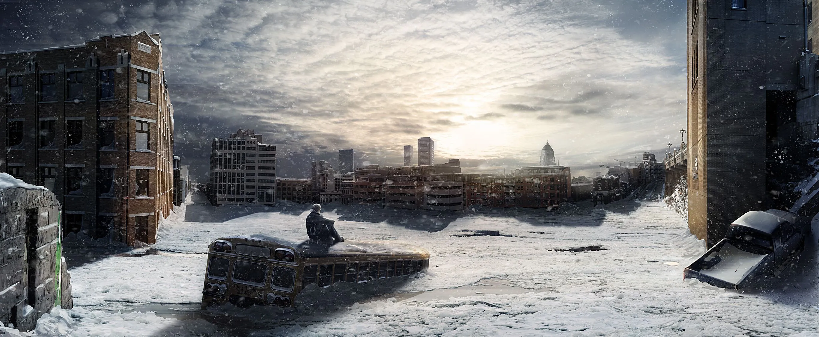 Desktop wallpaper: Sci Fi, Post Apocalyptic, City, Destruction 4K free download for PC. 543961