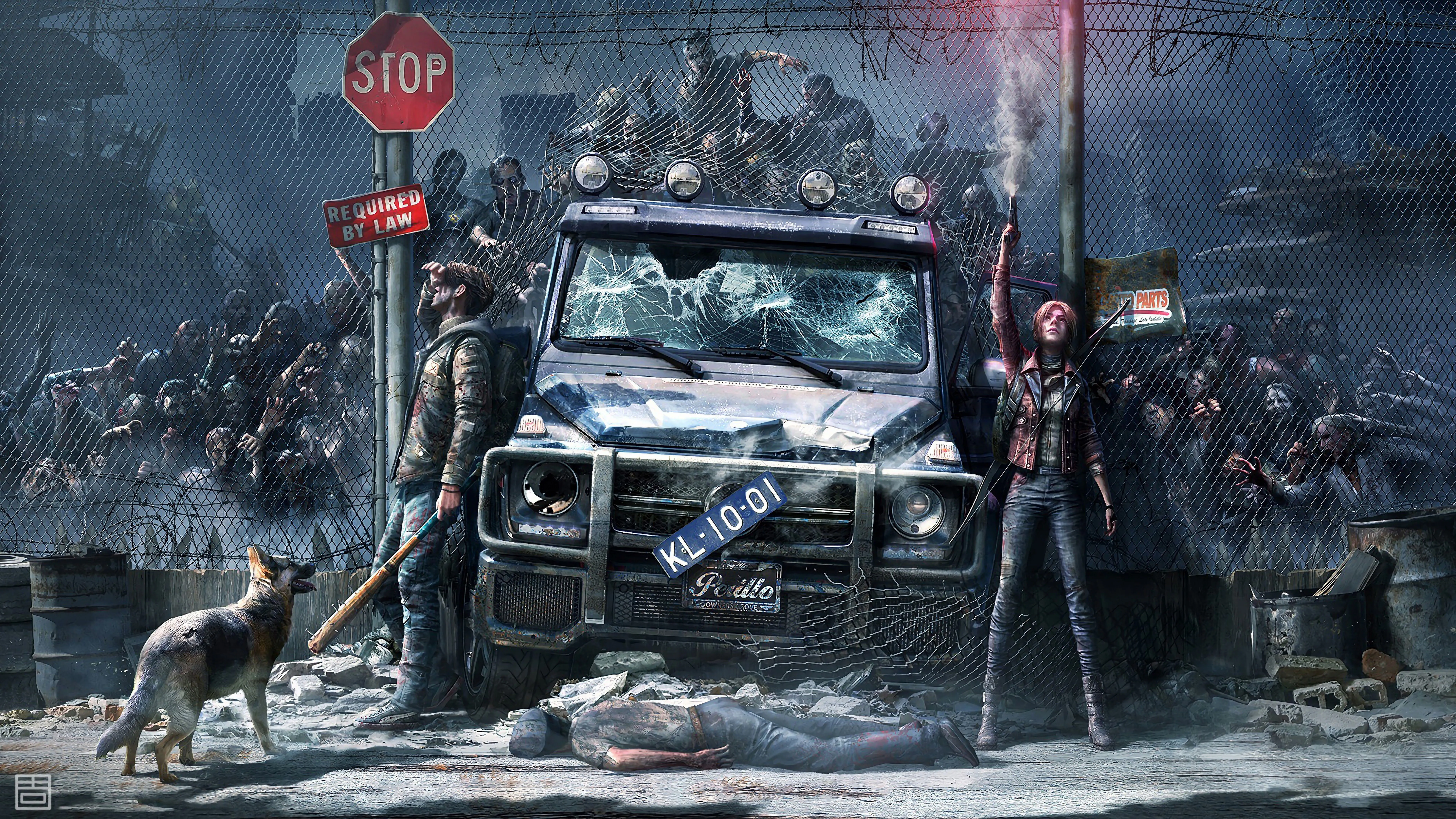 Zombies Apocalypse Survivor 4K Wallpaper HD