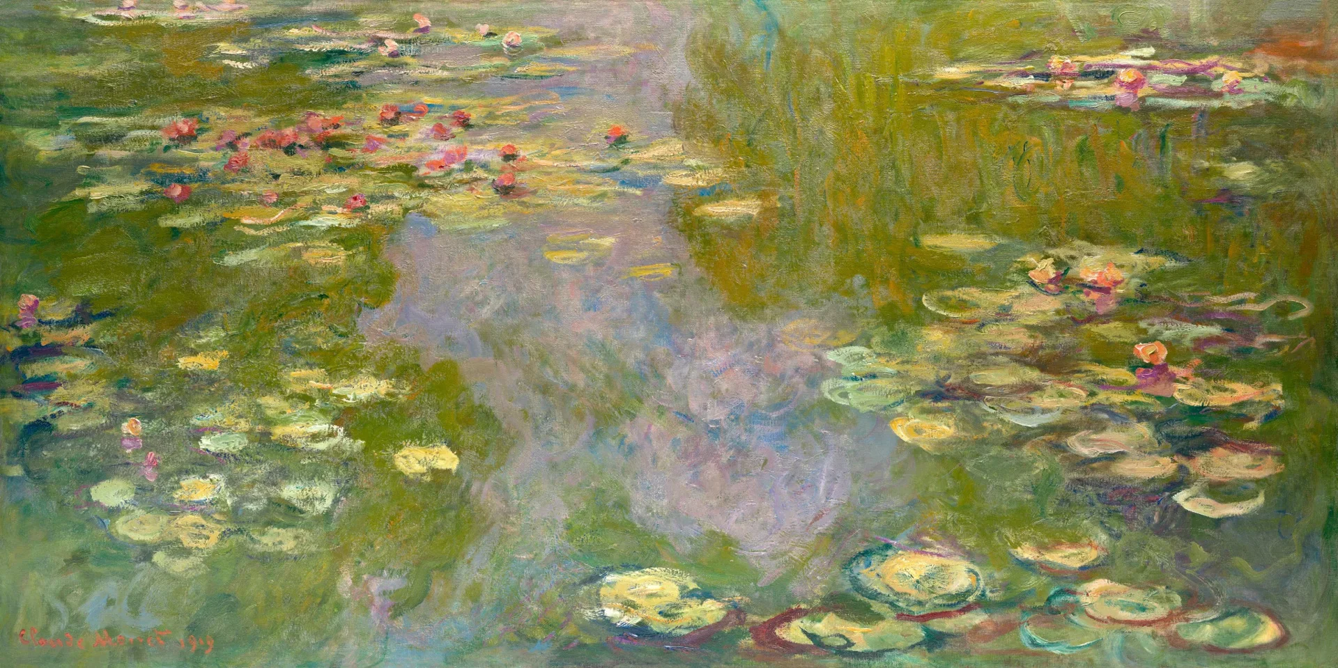Water Lily Garden Floral Wallpaper