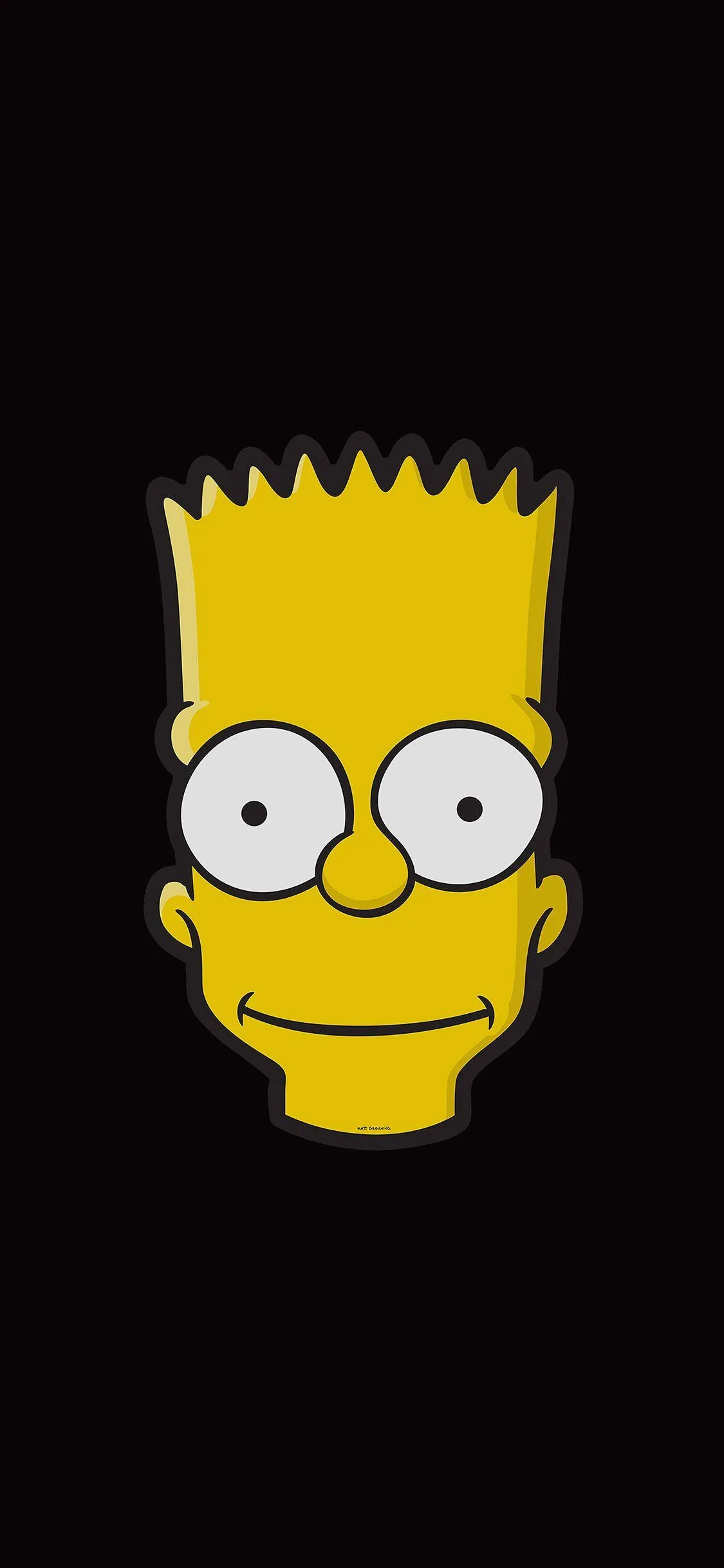 Bart Face Art Illust Dark Simpsons Minimal Simple iPhone 7 Wallpaper