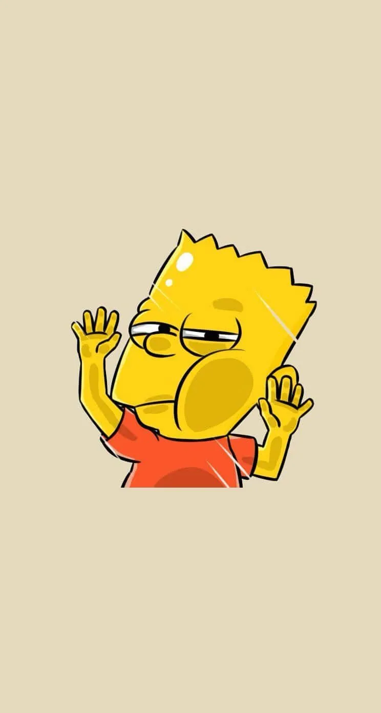 Download Funny Bart Face Simpsons Wallpaper