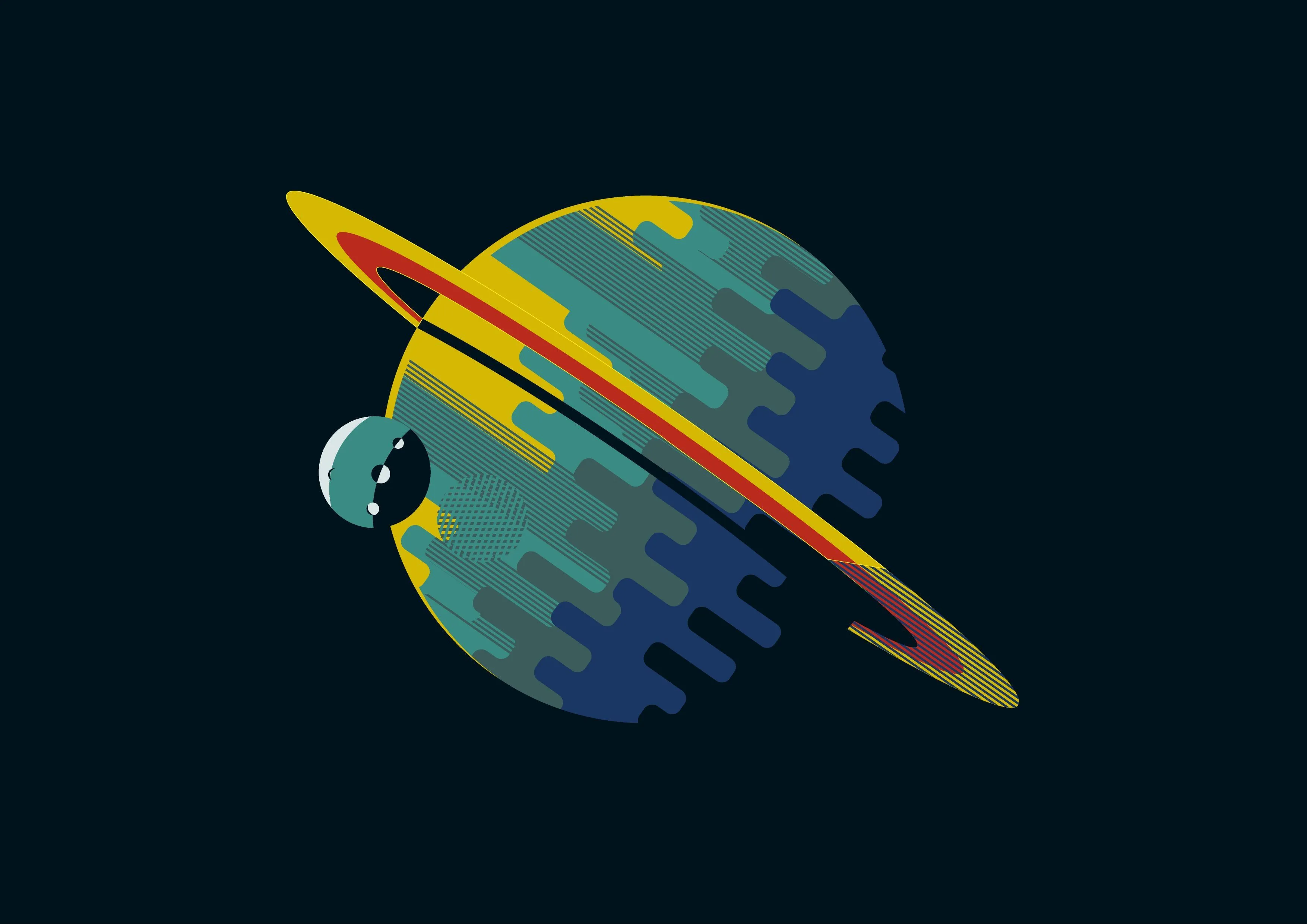 Desktop wallpaper: Minimalist, Sci Fi, Planets, Colors, Planet 4K free download for PC. 981116