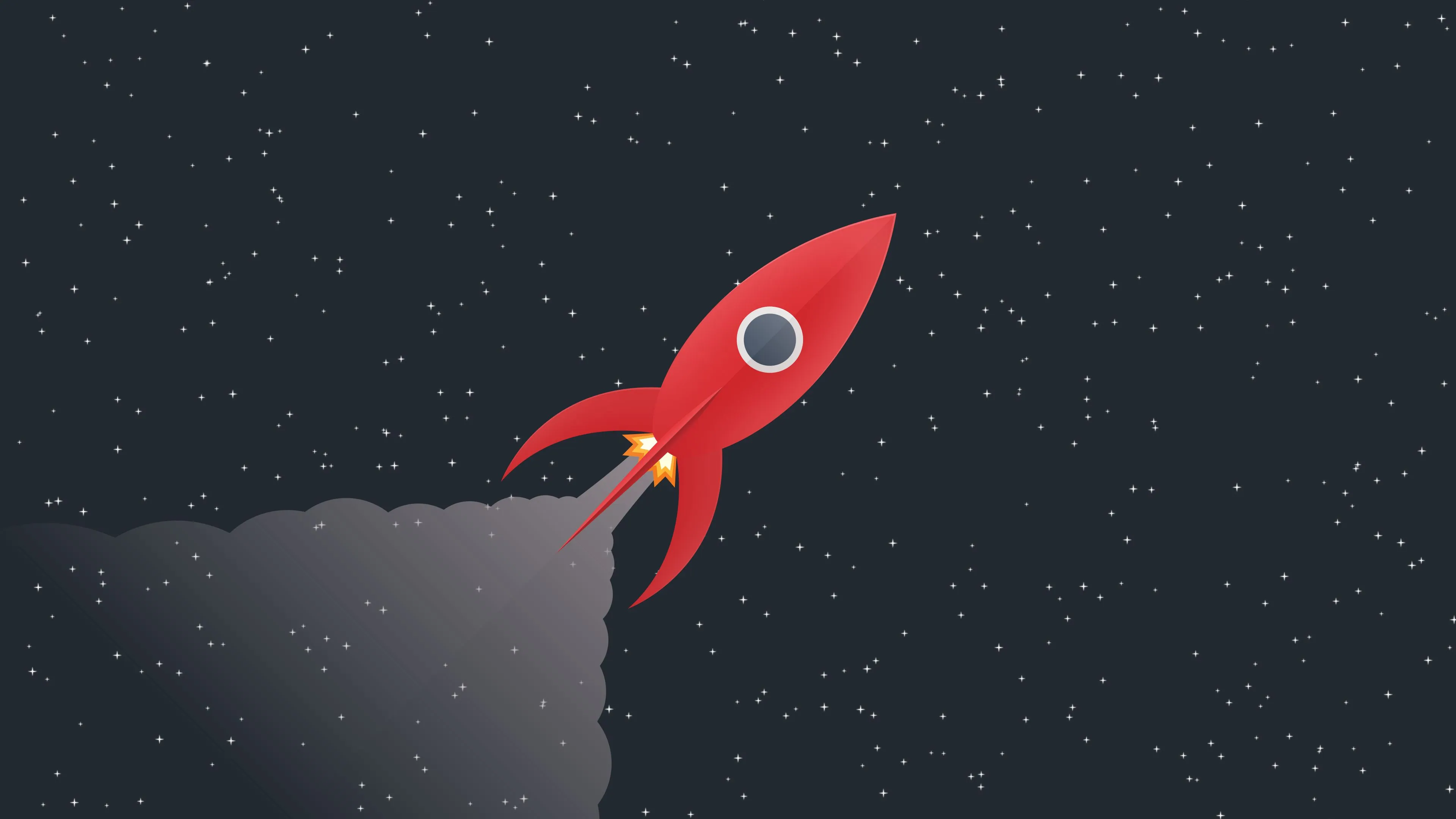 Minimal Rocket In Space Wallpaper, HD Minimalist 4K Wallpaper, Image and Background