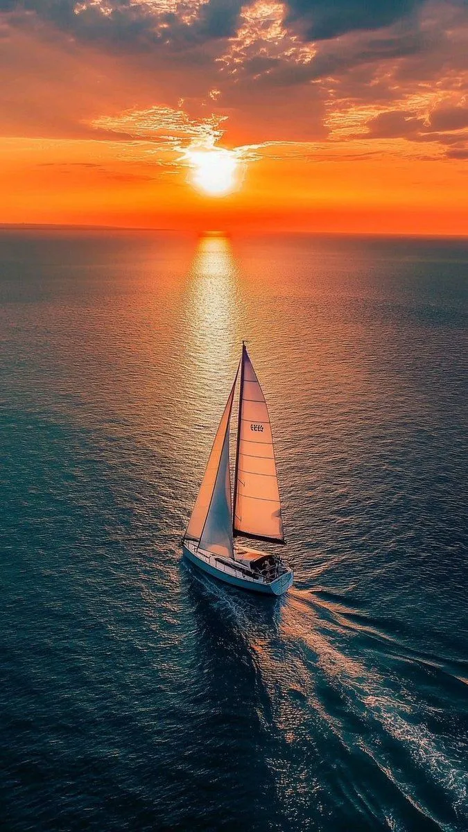 4K HD Android Lock Screen Wallpaper Tap Hold Load 8K iPhone iOS theme Aesthetic boat ⛵ in ocean waves
