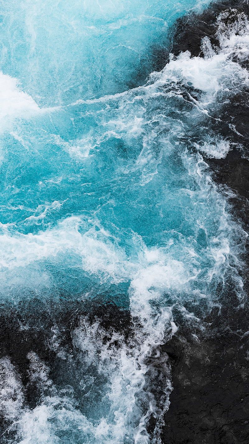 Waves, ice, oceans, phone, water, wave, HD phone wallpaper