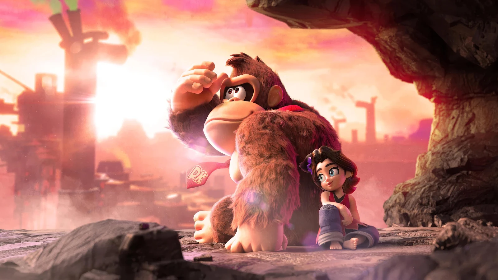 Donkey Kong, Princess Peach, Nintendo, Animation 4K Desktop Wallpaper