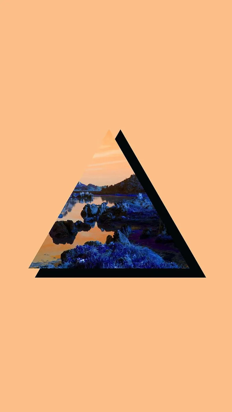 Magical Triangle Art, aesthetic pop art, artsy abstract, cool triangle, geek I phone, HD phone wallpaper