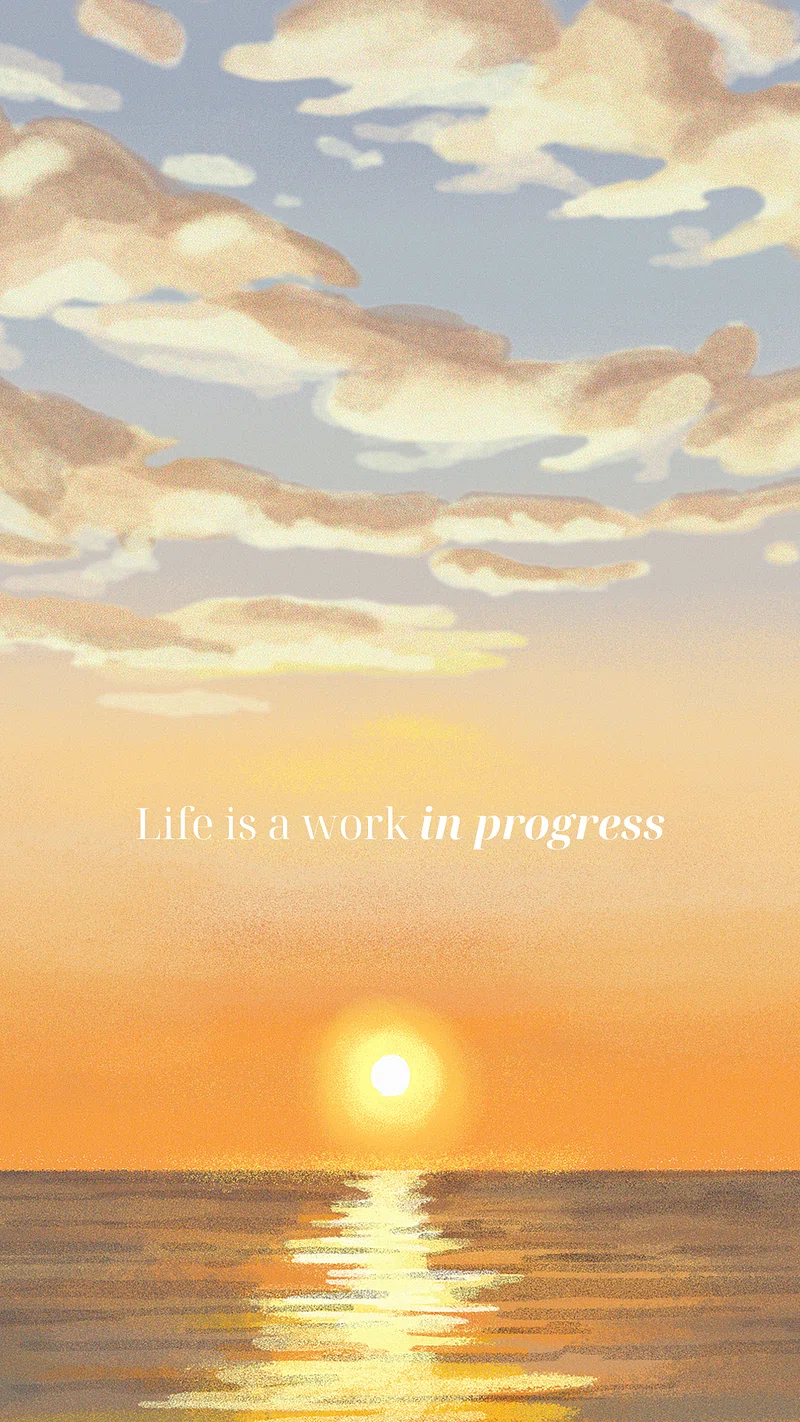 Aesthetic quote iPhone wallpaper, scenic