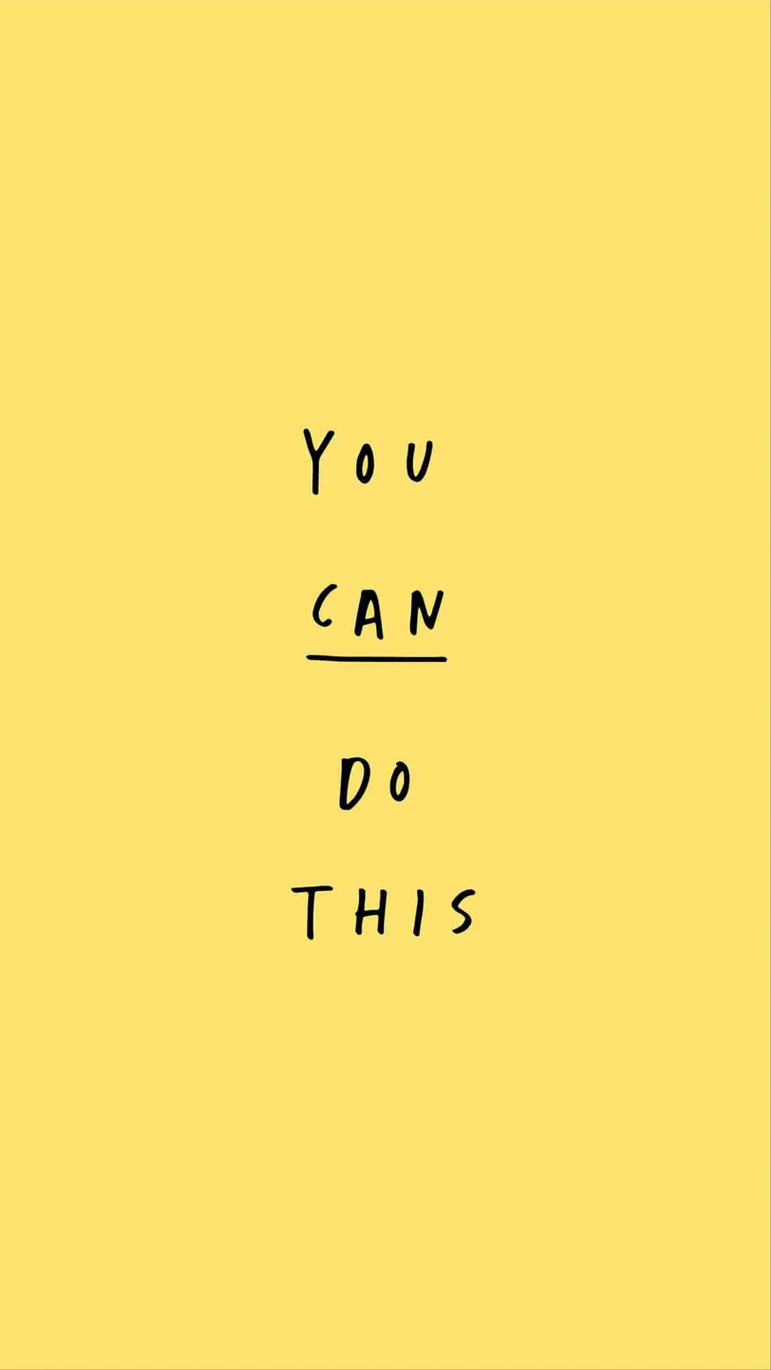 Download Yellow Aesthetic Phone Motivational Quote Wallpaper