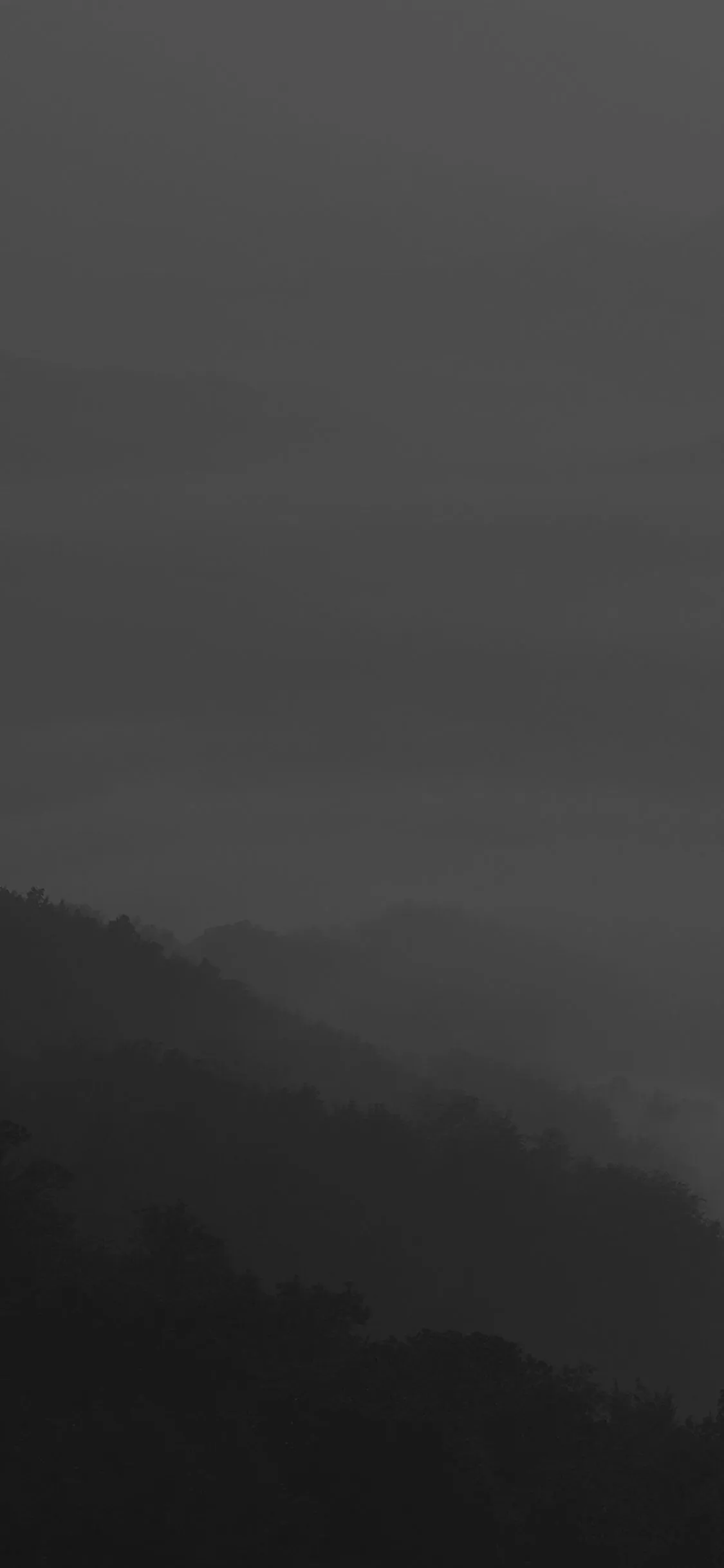 Mountain Fog Dark Nature iPhone Wallpaper