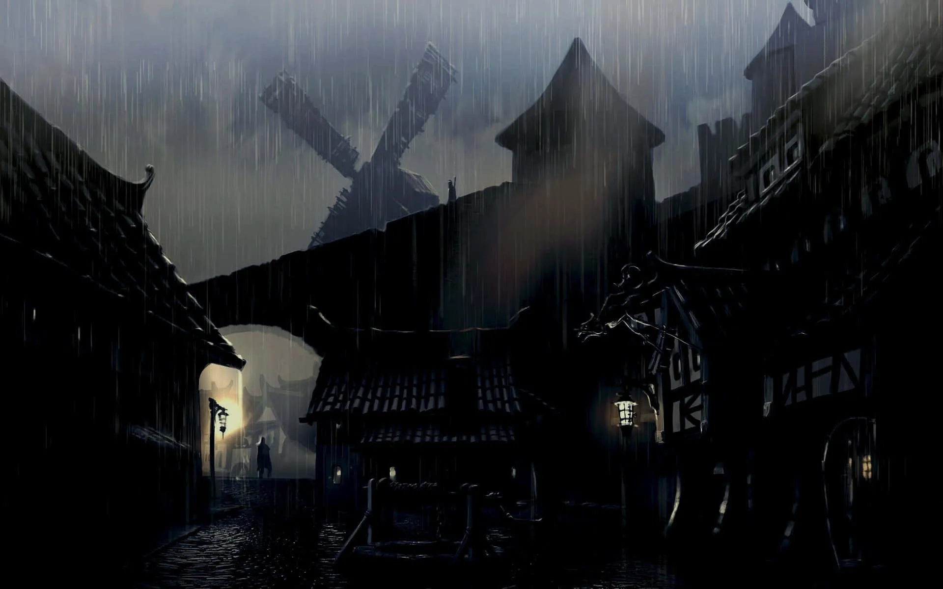 Download Rejuvenate your Desktop with a Rainy Theme Wallpaper