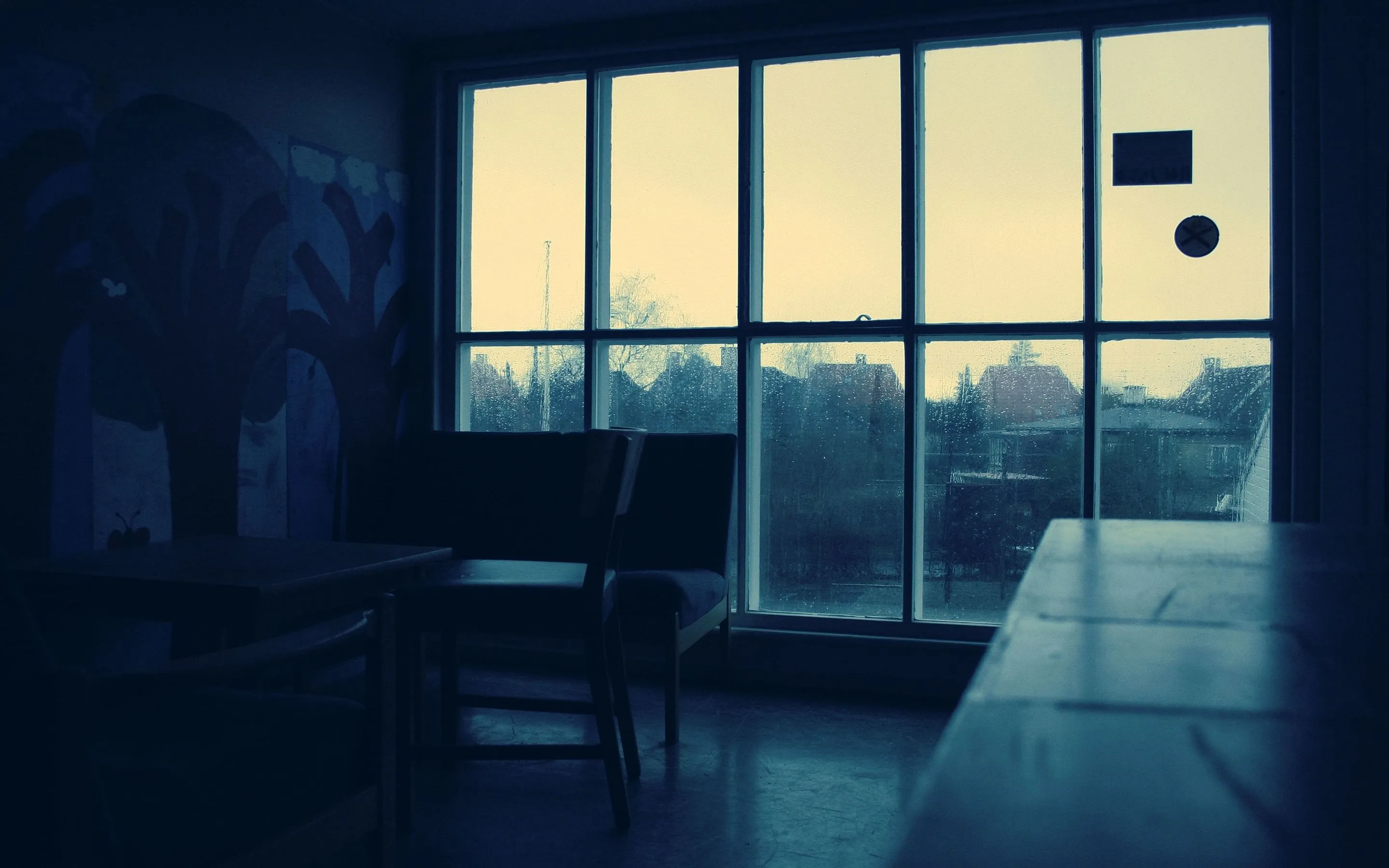 Wallpaper Room, window, dark, rain 2880x1800 Picture, Image