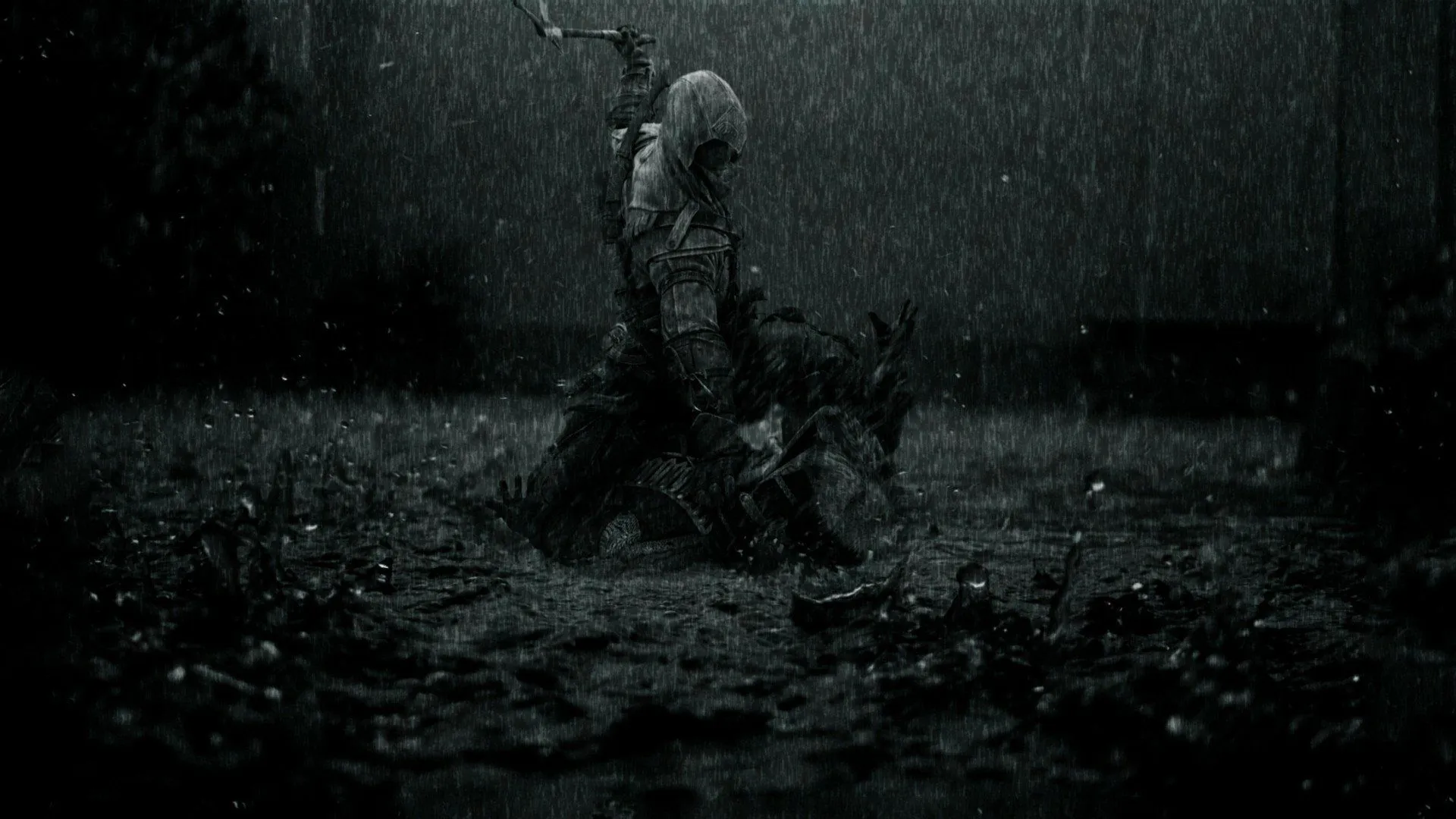 Assassin's Creed HD Wallpaper: Silent Shadows in the Rainx1080